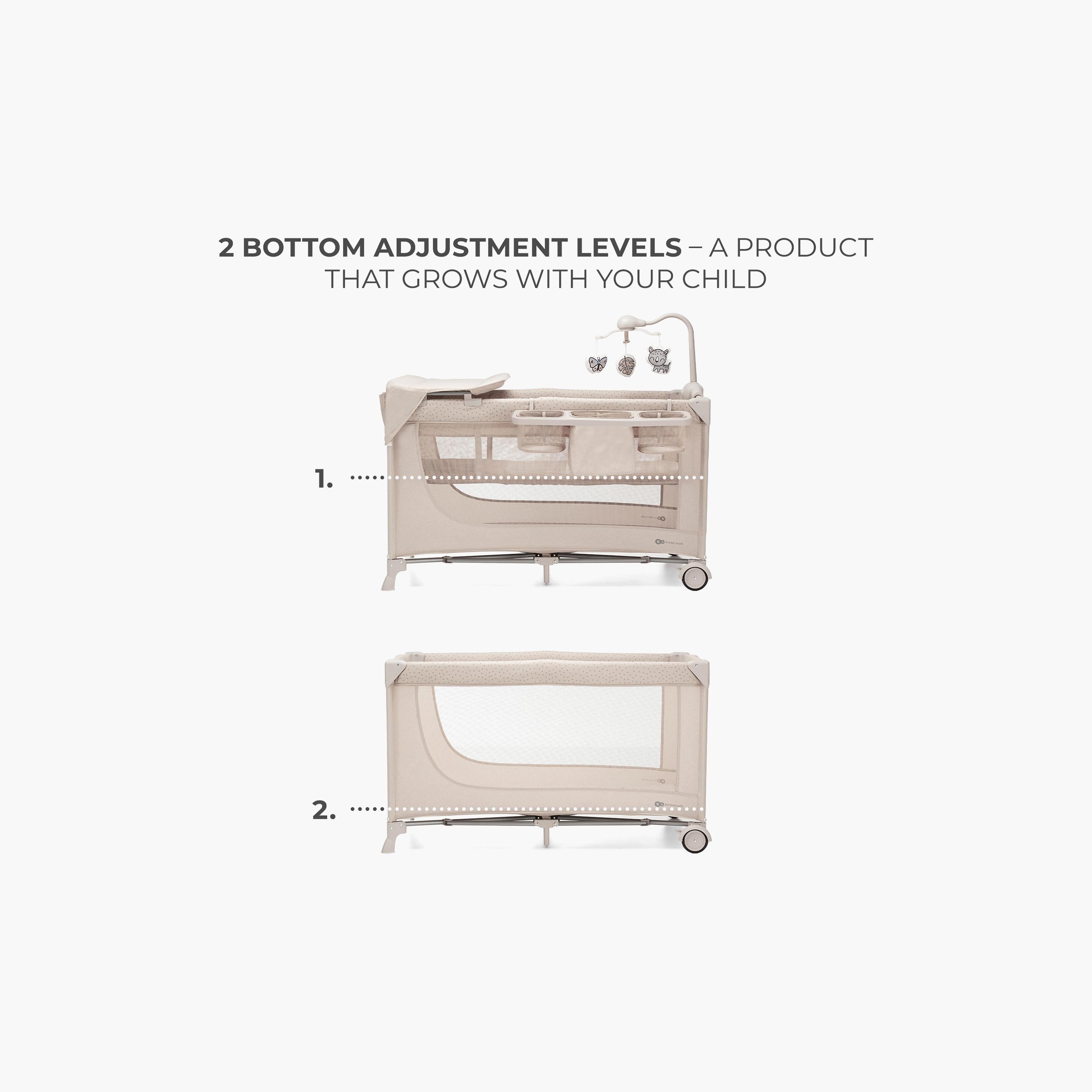 Kinderkraft 3-In-1 Joy 2 Foldable Cot With Accessories-baby-nursery-furniture-cribsandbeds-travelcots-image-11