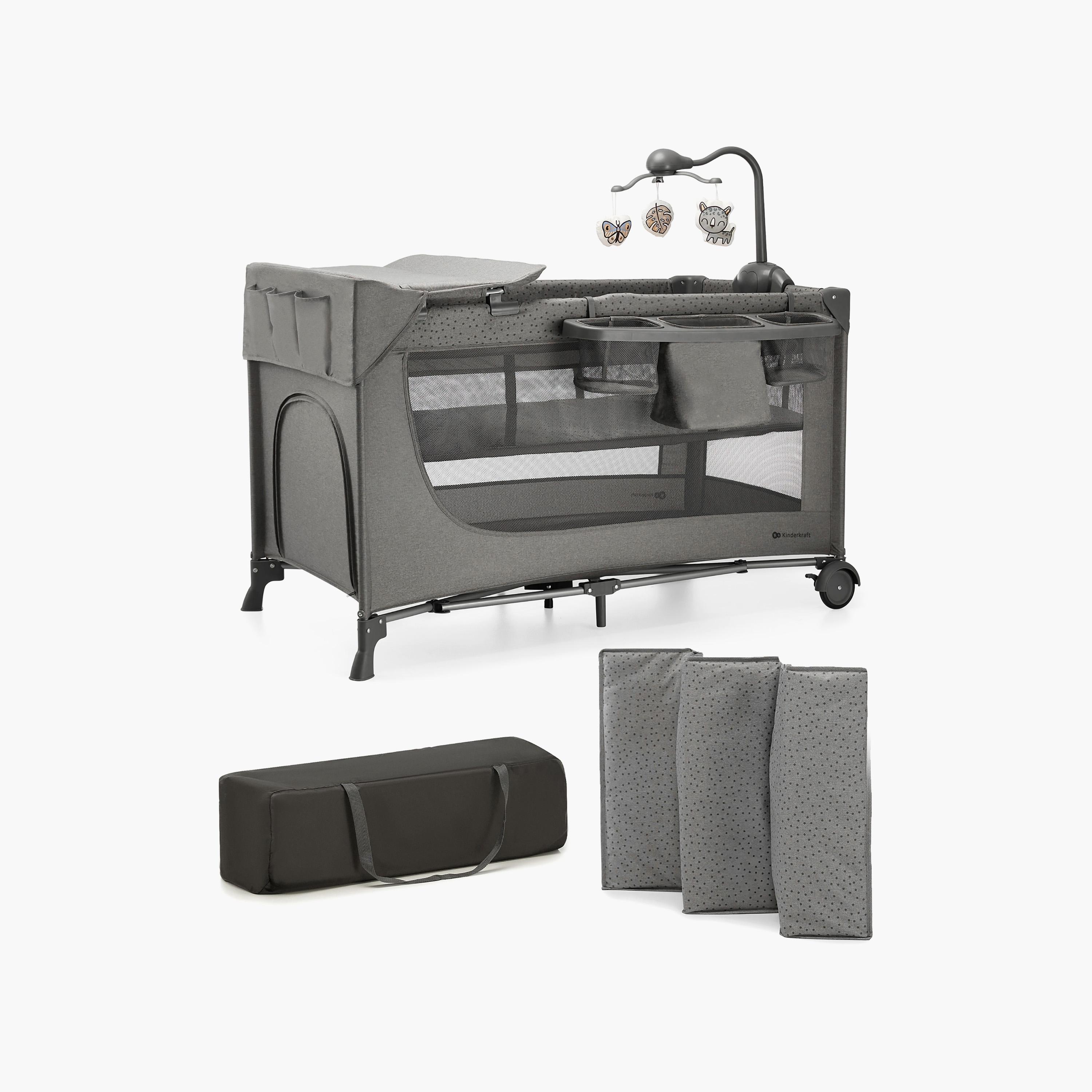 سرير الأطفال القابل للطي 3 في 1 جوي 2 من مع الملحقات من كيندركرافت-baby-nursery-furniture-cribsandbeds-travelcots-image-1