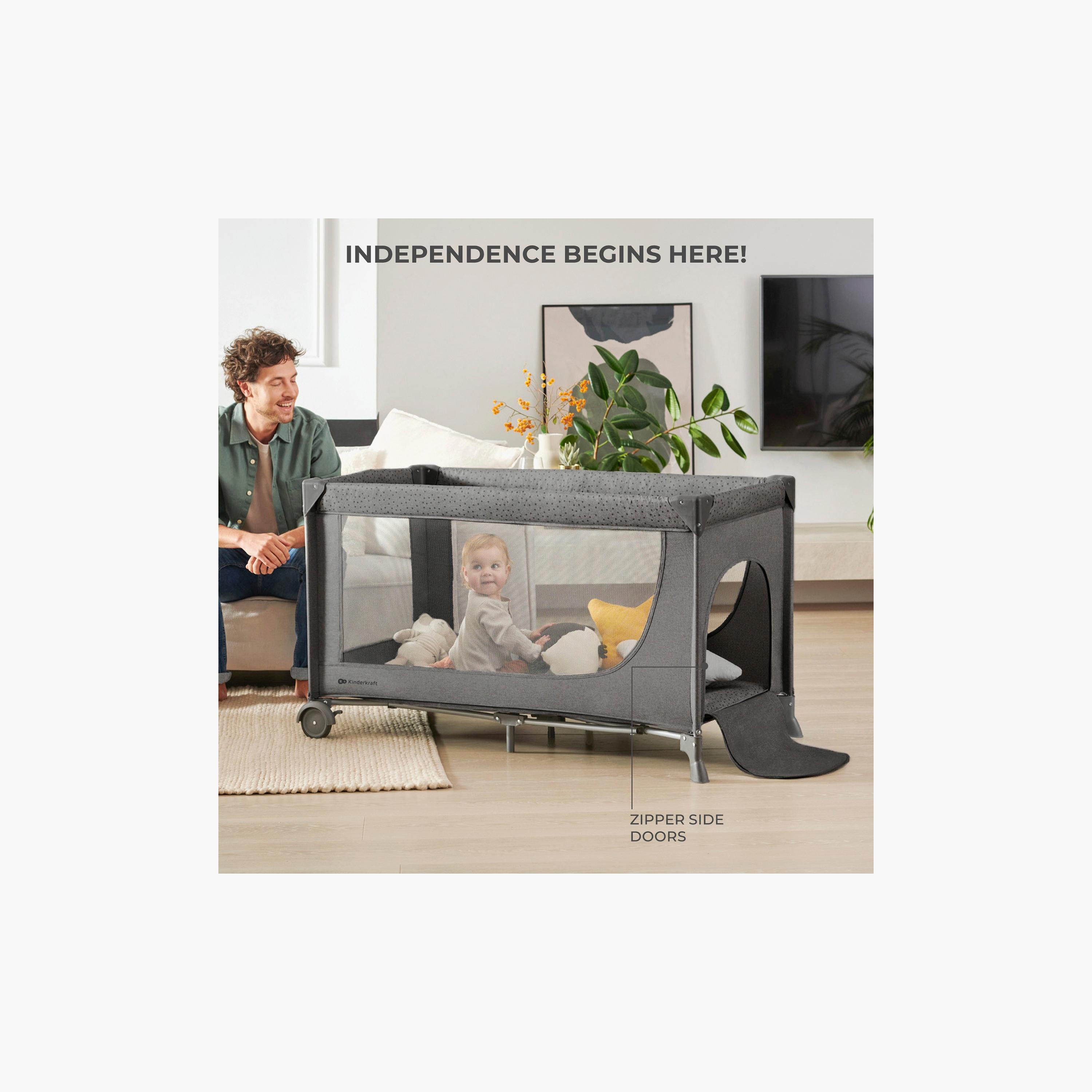 سرير الأطفال القابل للطي 3 في 1 جوي 2 من مع الملحقات من كيندركرافت-baby-nursery-furniture-cribsandbeds-travelcots-image-10