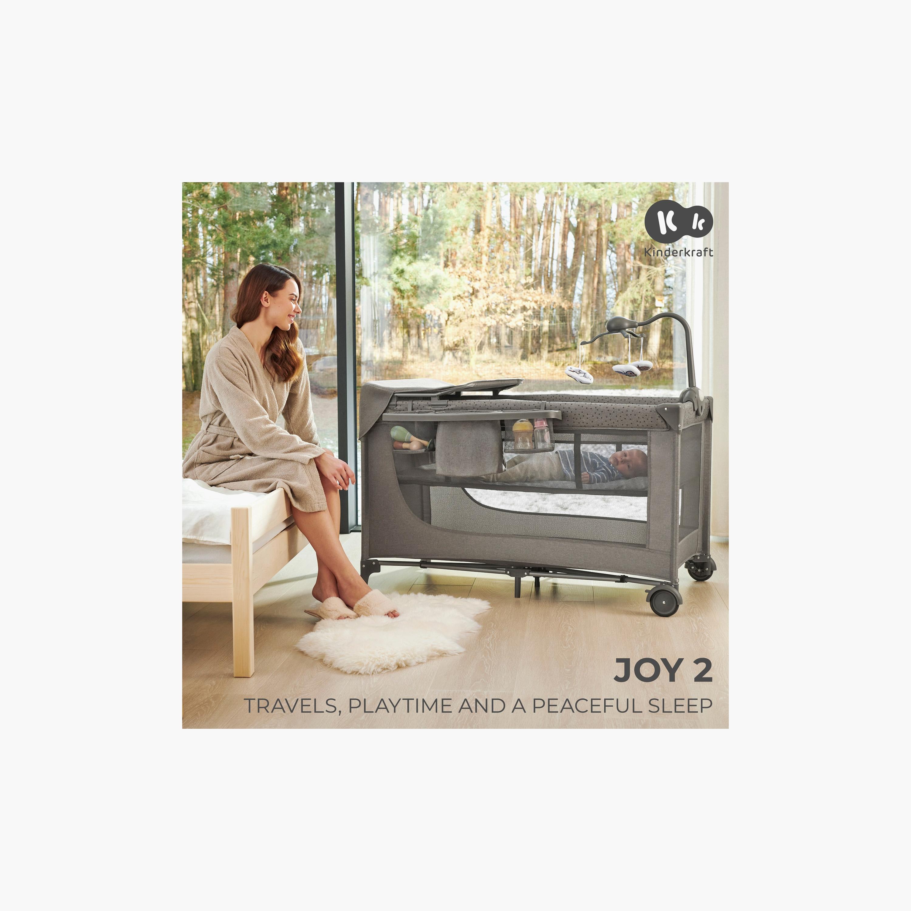 سرير الأطفال القابل للطي 3 في 1 جوي 2 من مع الملحقات من كيندركرافت-baby-nursery-furniture-cribsandbeds-travelcots-image-5
