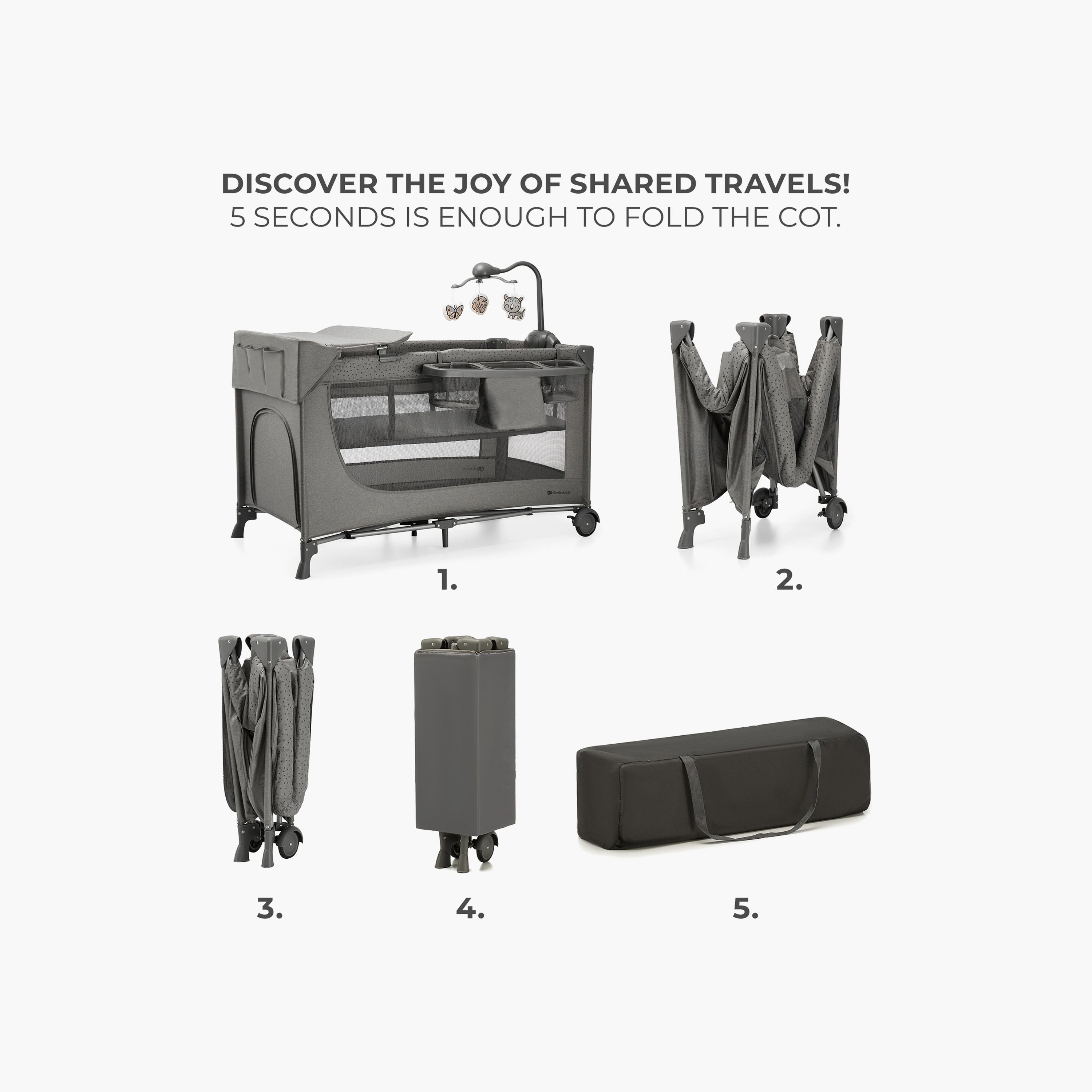 سرير الأطفال القابل للطي 3 في 1 جوي 2 من مع الملحقات من كيندركرافت-baby-nursery-furniture-cribsandbeds-travelcots-image-7