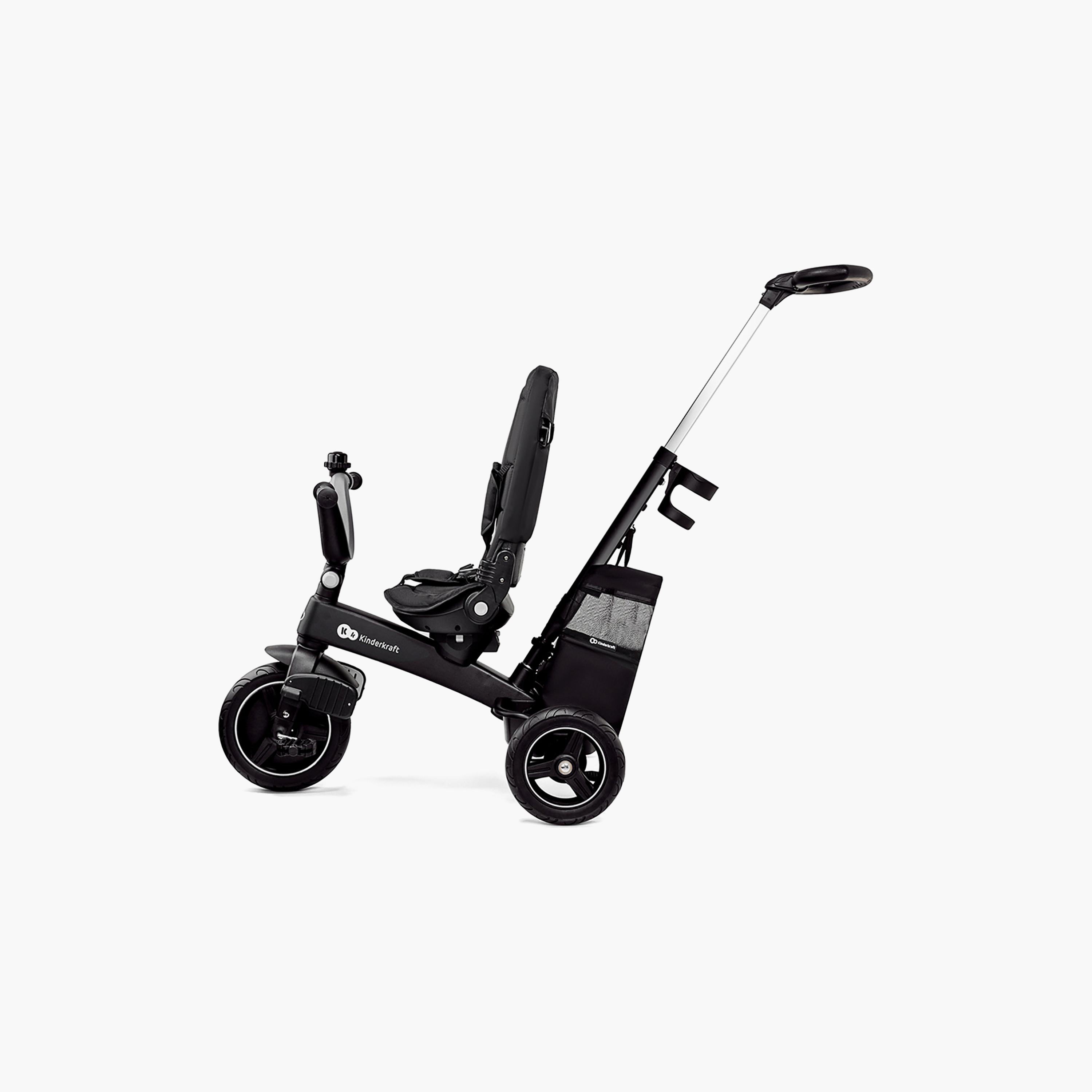 Kinderkraft 5-In-1 Easytwist Tricycle - Black-toys-outdoor-bikesandrideons-trikes-image-2