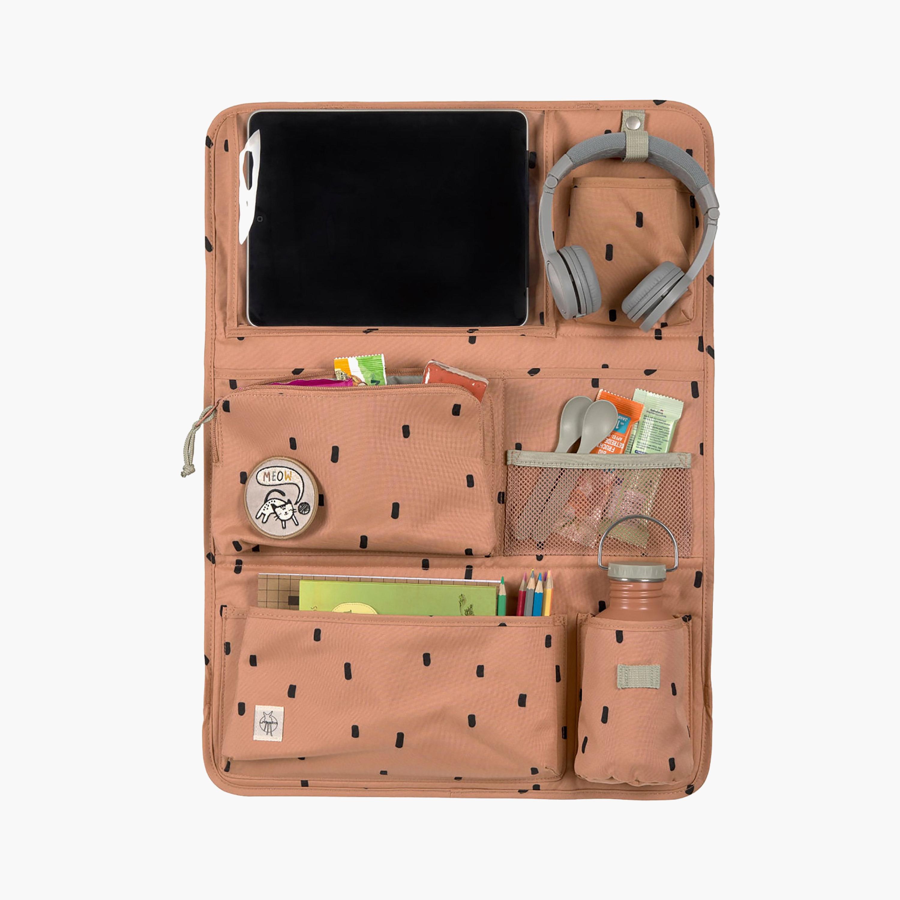 LASSIG Happy Prints Car Wrap-to-Go Organiser - Caramel-baby-gear-travelaccessories-image-2