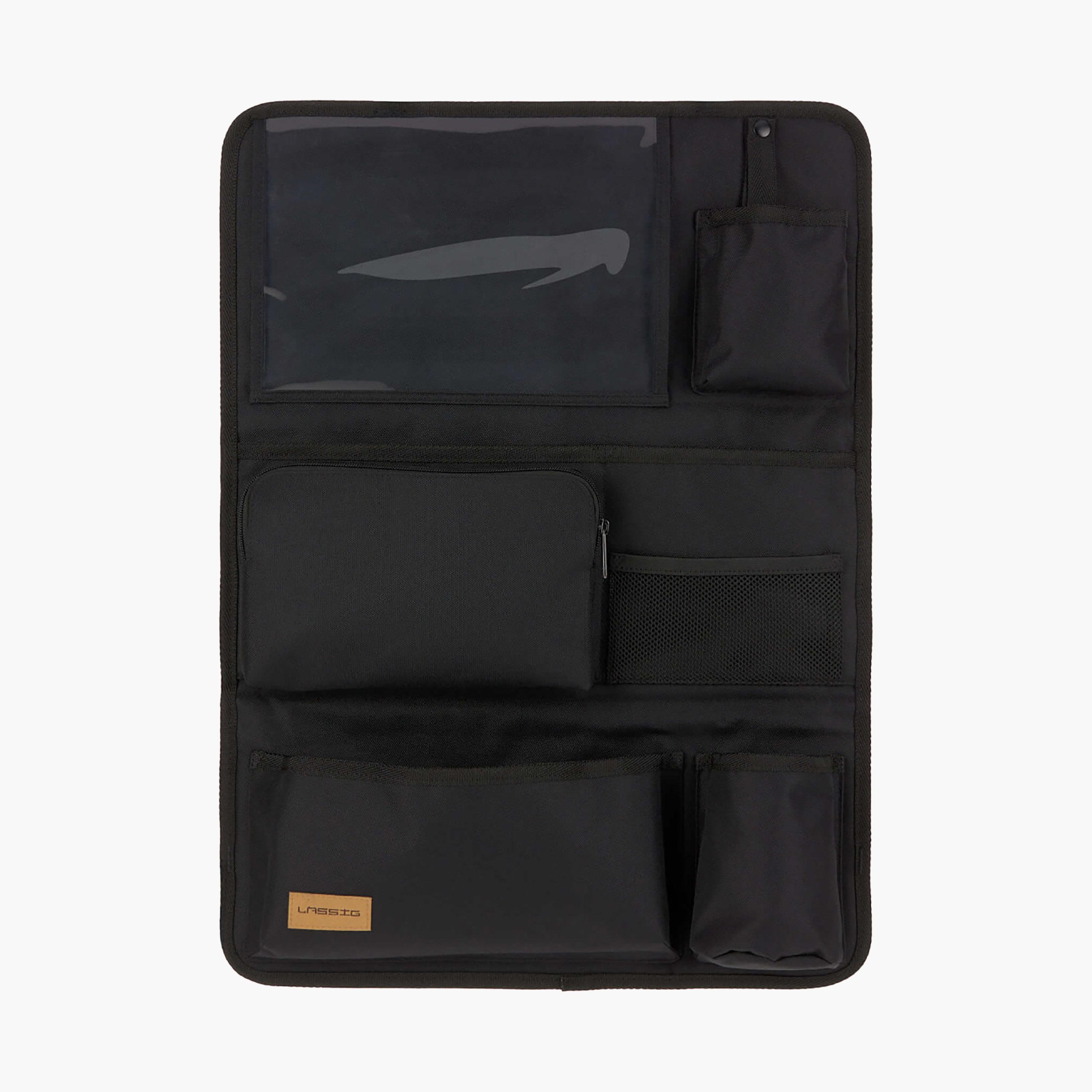 LASSIG Happy Prints Car Wrap-to-Go Organiser - Black Edition-baby-gear-travelaccessories-image-1