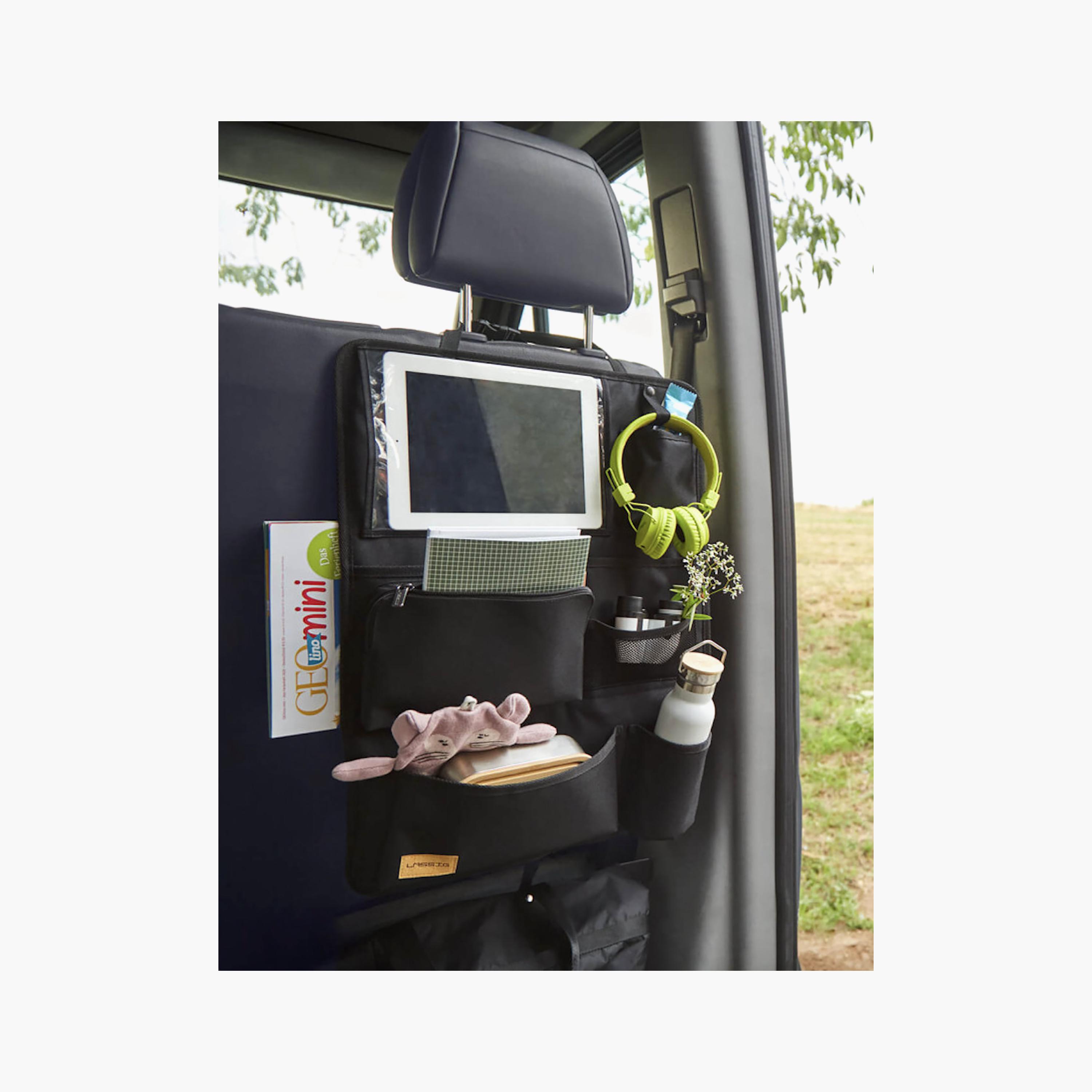 LASSIG Happy Prints Car Wrap-to-Go Organiser - Black Edition-baby-gear-travelaccessories-image-2