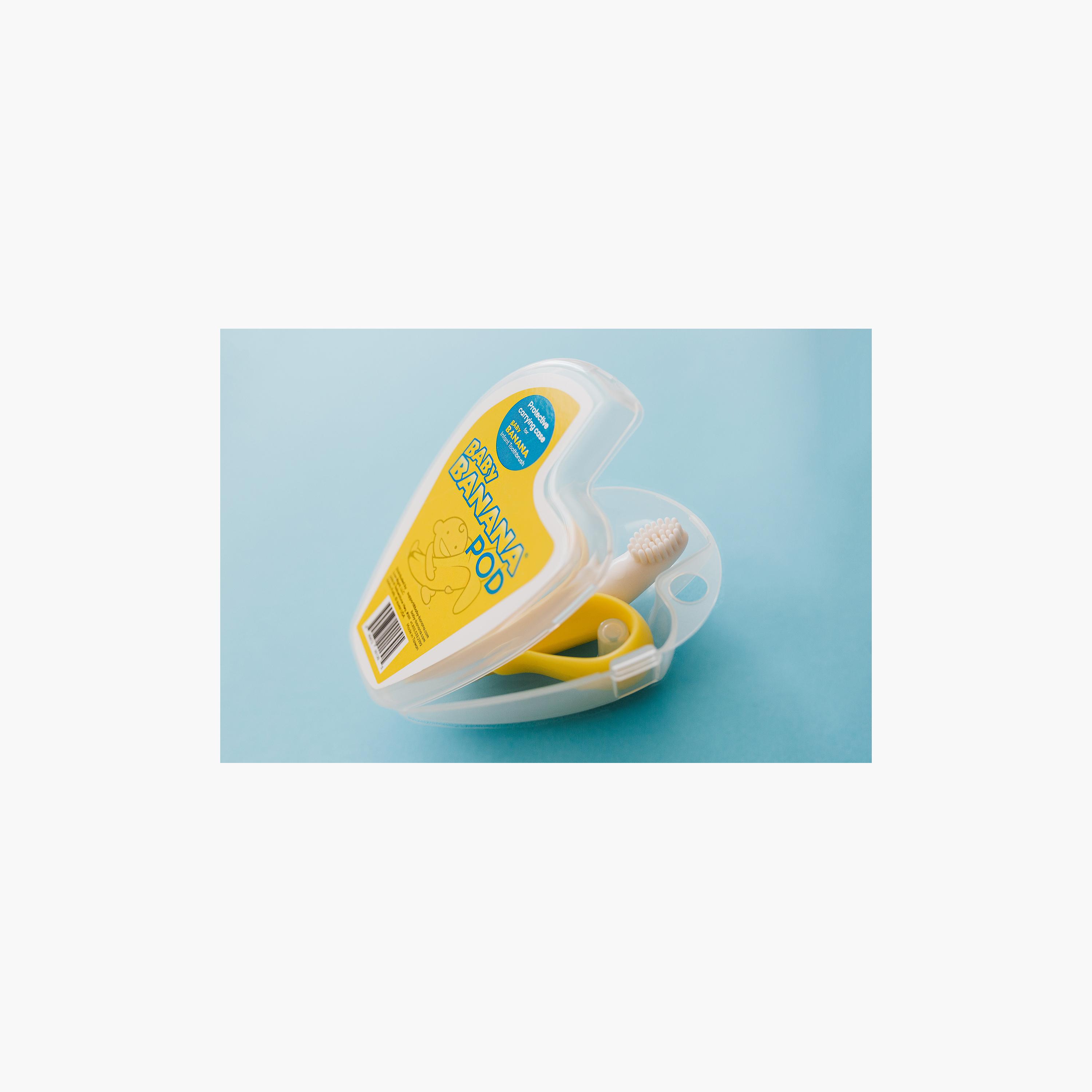 Baby Banana Infant Toothbrush Protective Pod - Clear-baby-bathandcare-oralcare-image-2