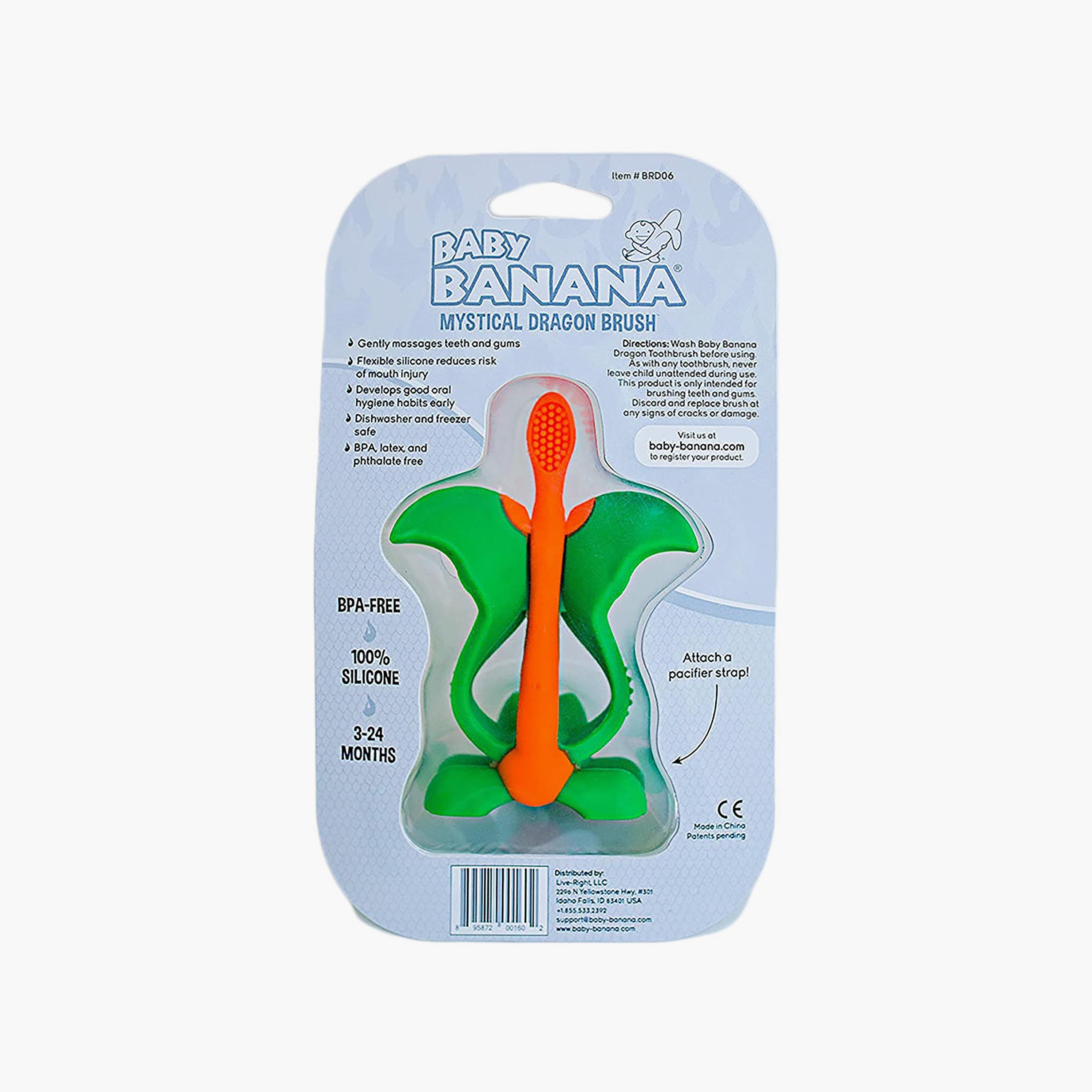 Baby Banana Mystical Dragon Training Toothbrush - Green-baby-bathandcare-oralcare-image-2