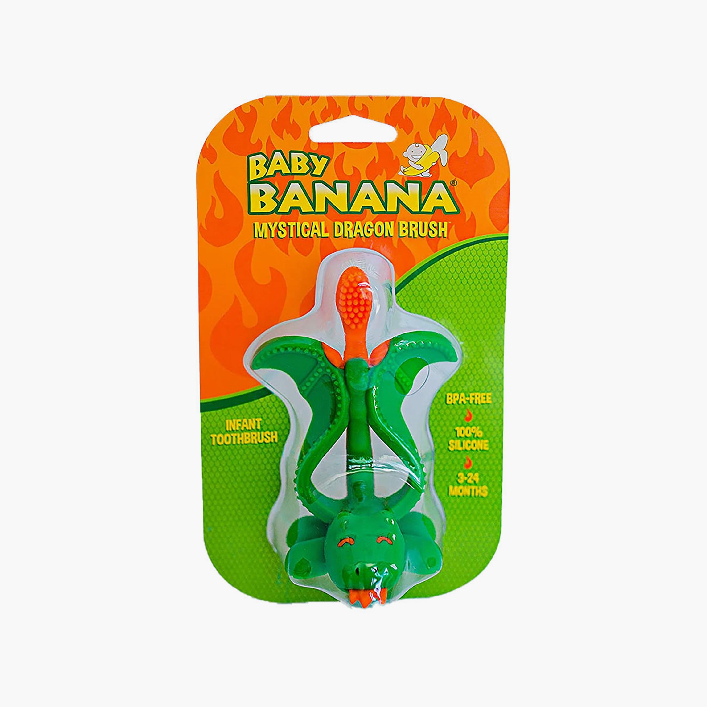 Baby Banana Mystical Dragon Training Toothbrush - Green-baby-bathandcare-oralcare-image-3