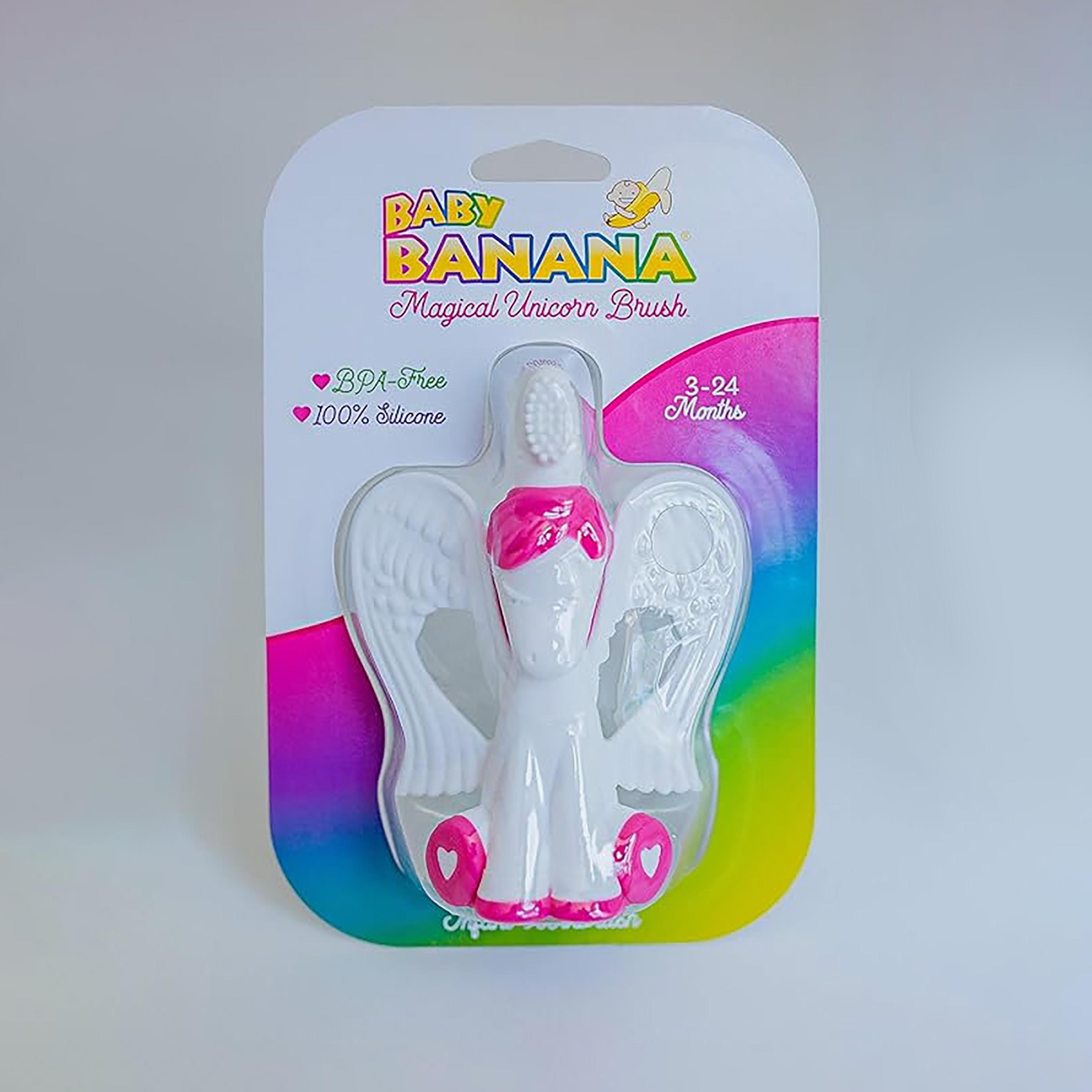 Baby Banana Unicorn Training Toothbrush - White-baby-bathandcare-oralcare-image-3