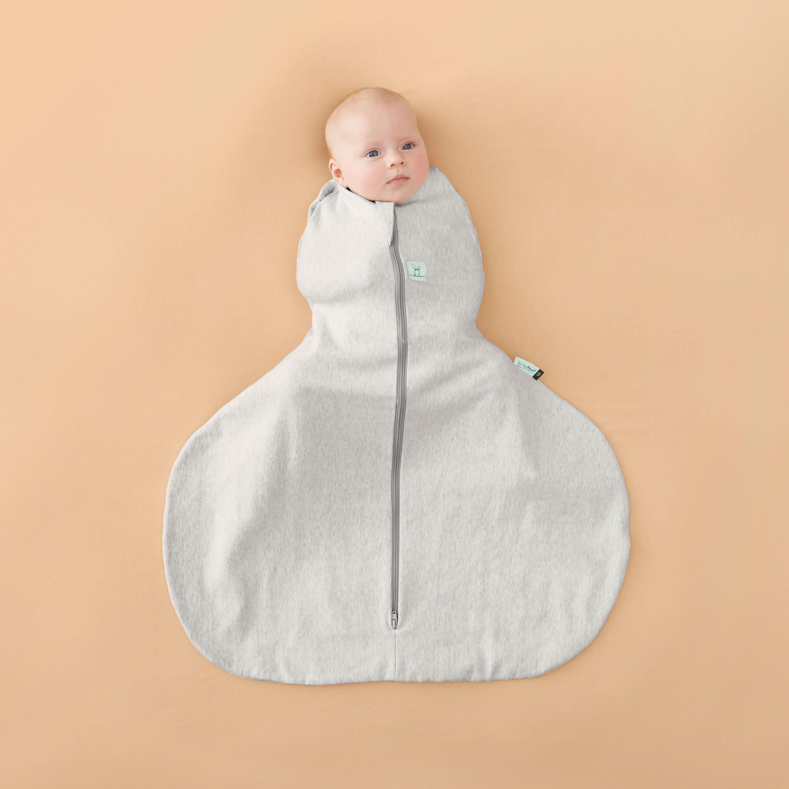 ergoPouch Hip Harness Cocoon Swaddle Bag 0.2 TOG - Grey Marle - 3-6 months-baby-nursery-blanketsandswaddles-swaddlesandsleepingbags-image-2
