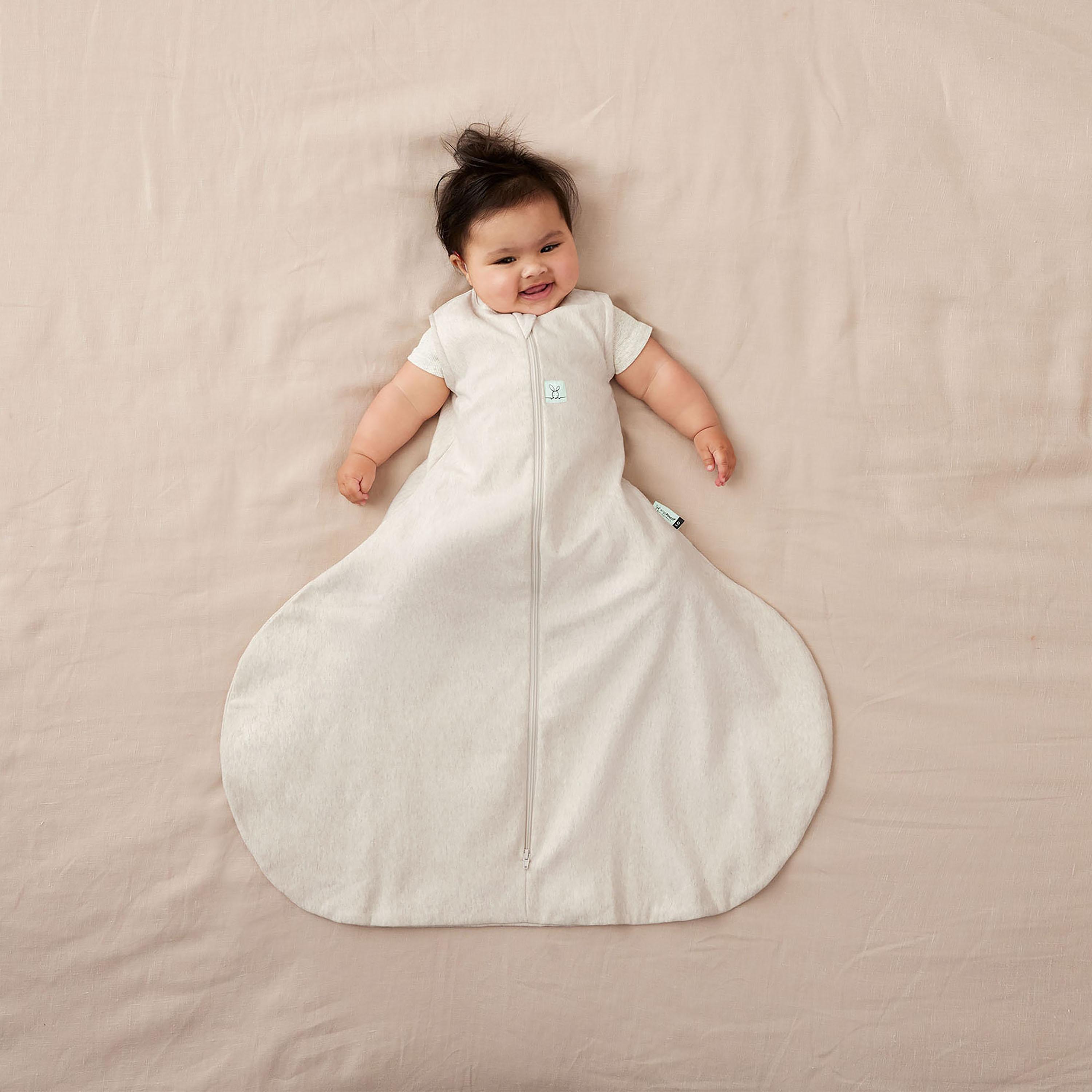 ergoPouch Hip Harness Jersey Sleeping Bag 1 TOG - Oatmeal Marle - 3-12 months-baby-nursery-blanketsandswaddles-swaddlesandsleepingbags-image-2
