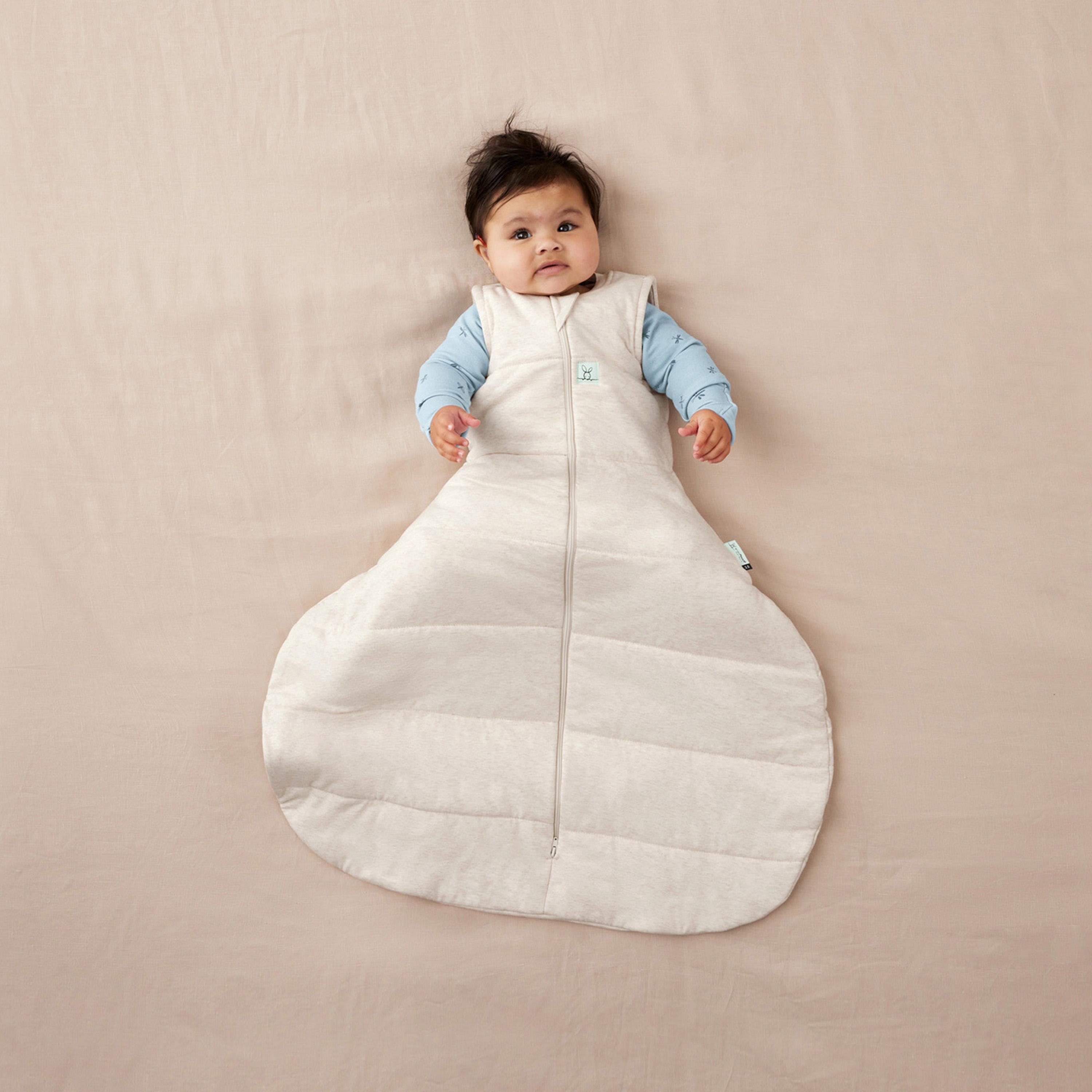 ergoPouch Hip Harness Jersey Sleeping Bag 2.5 TOG - Oatmeal Marle - 3-12 months-baby-nursery-blanketsandswaddles-swaddlesandsleepingbags-image-2