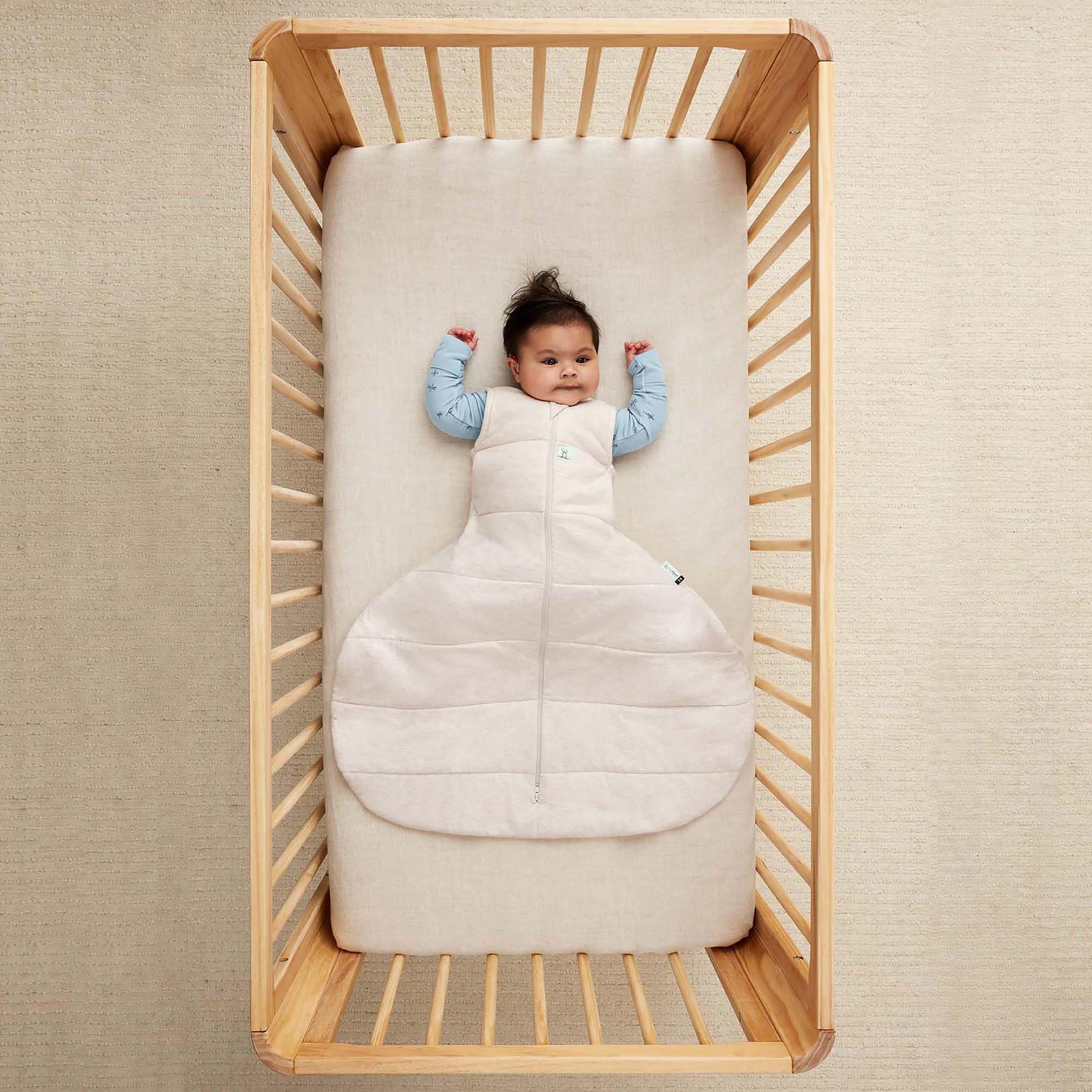 ergoPouch Hip Harness Jersey Sleeping Bag 2.5 TOG - Oatmeal Marle - 3-12 months-baby-nursery-blanketsandswaddles-swaddlesandsleepingbags-image-3