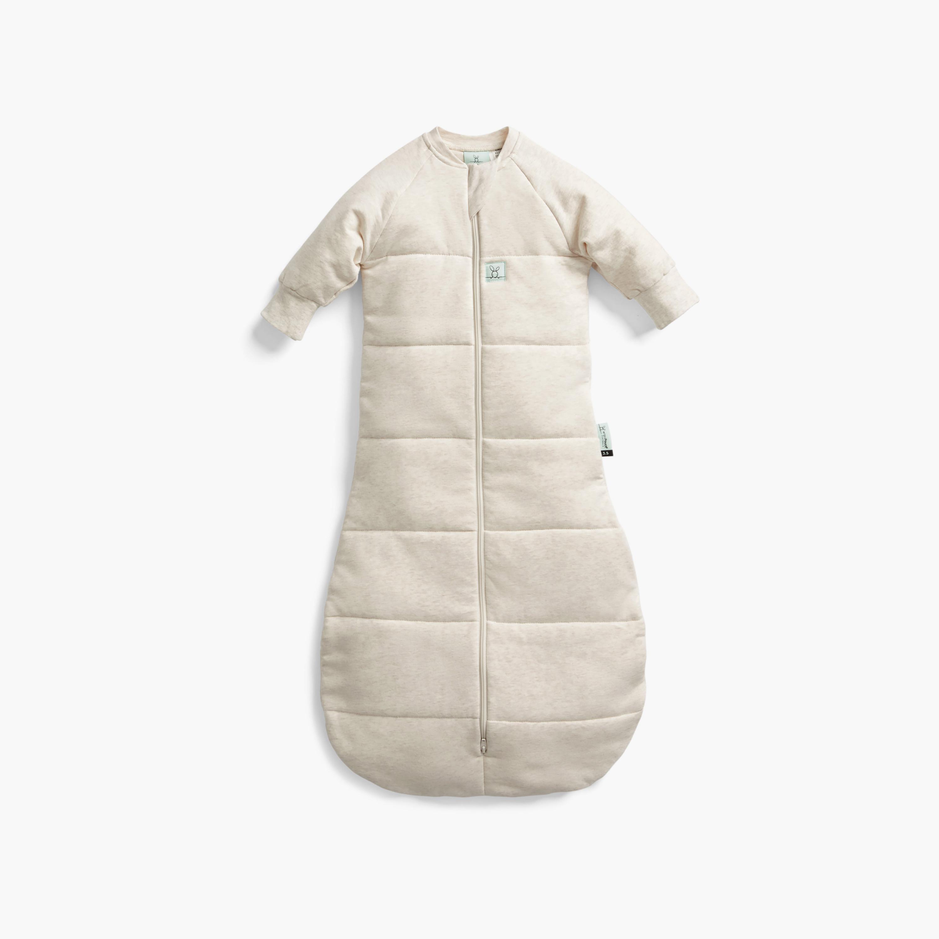 ergoPouch Jersey Sleeping Bag with Sleeves 3.5 TOG - Oatmeal Marle - 3-12 months-baby-nursery-blanketsandswaddles-swaddlesandsleepingbags-image-1