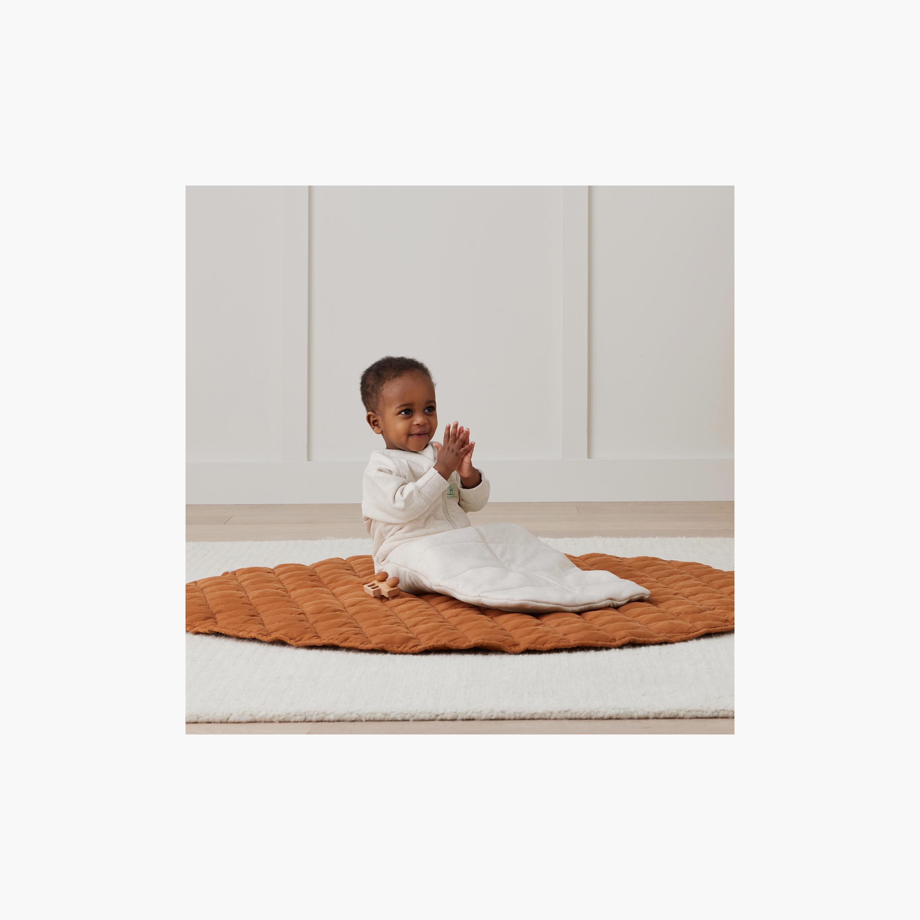 ergoPouch Jersey Sleeping Bag with Sleeves 3.5 TOG - Oatmeal Marle - 3-12 months-baby-nursery-blanketsandswaddles-swaddlesandsleepingbags-image-2