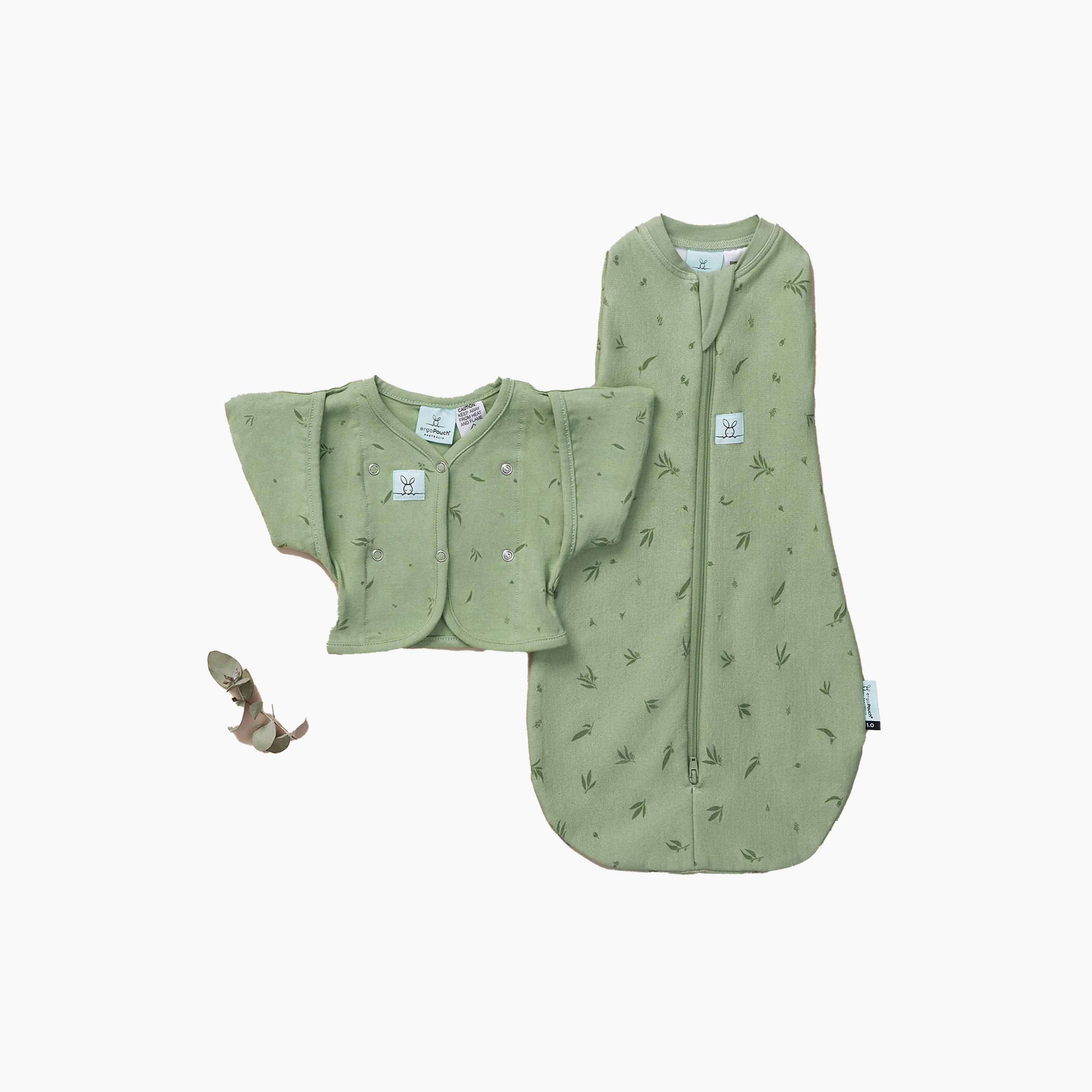 ergoPouch Butterfly Cardi 0.2 TOG Willow - 0-3 months-baby-nursery-blanketsandswaddles-swaddlesandsleepingbags-image-1