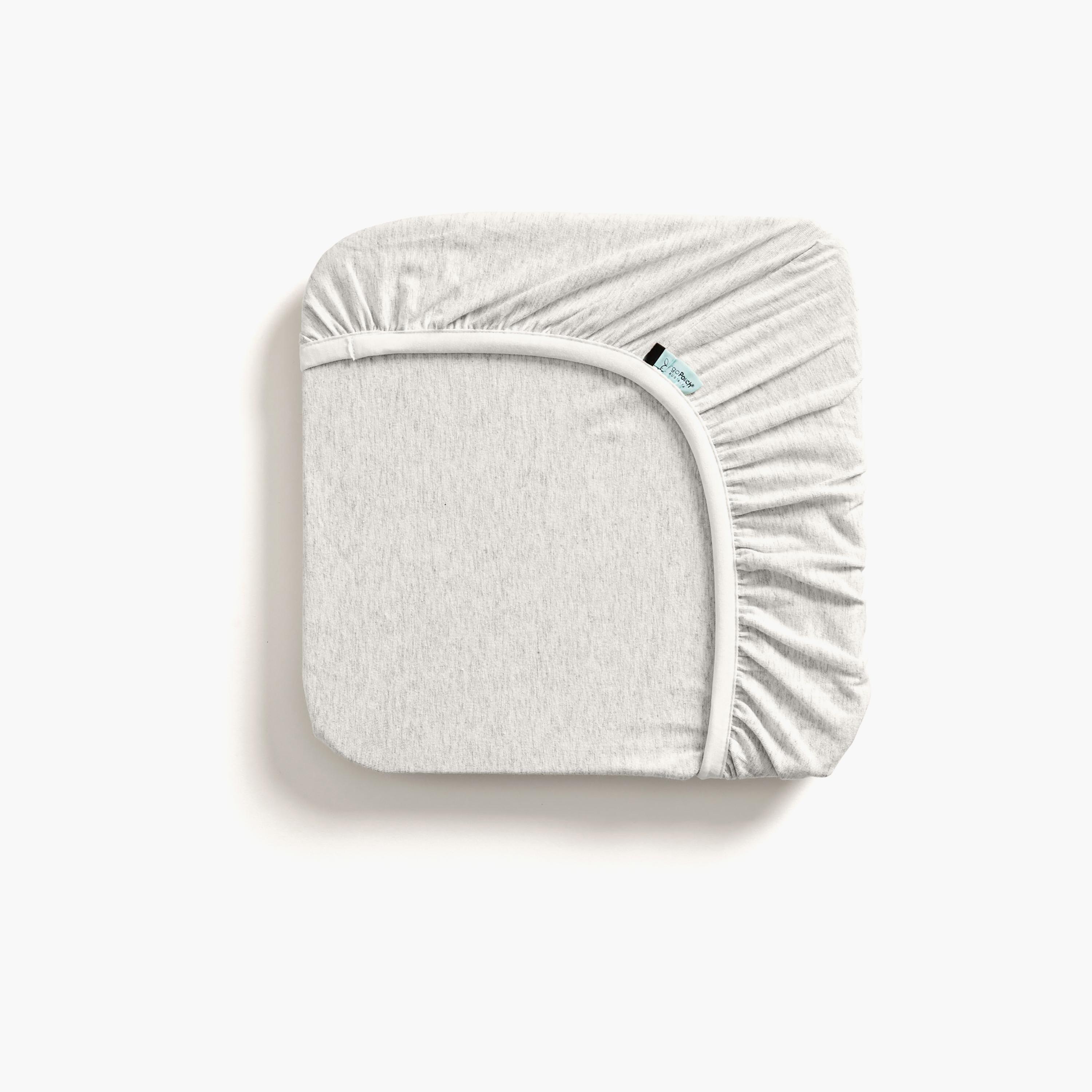 ergoPouch Organic Fitted Sheet 0.2 TOG - Single - Grey Marle-baby-nursery-babybedding-image-1