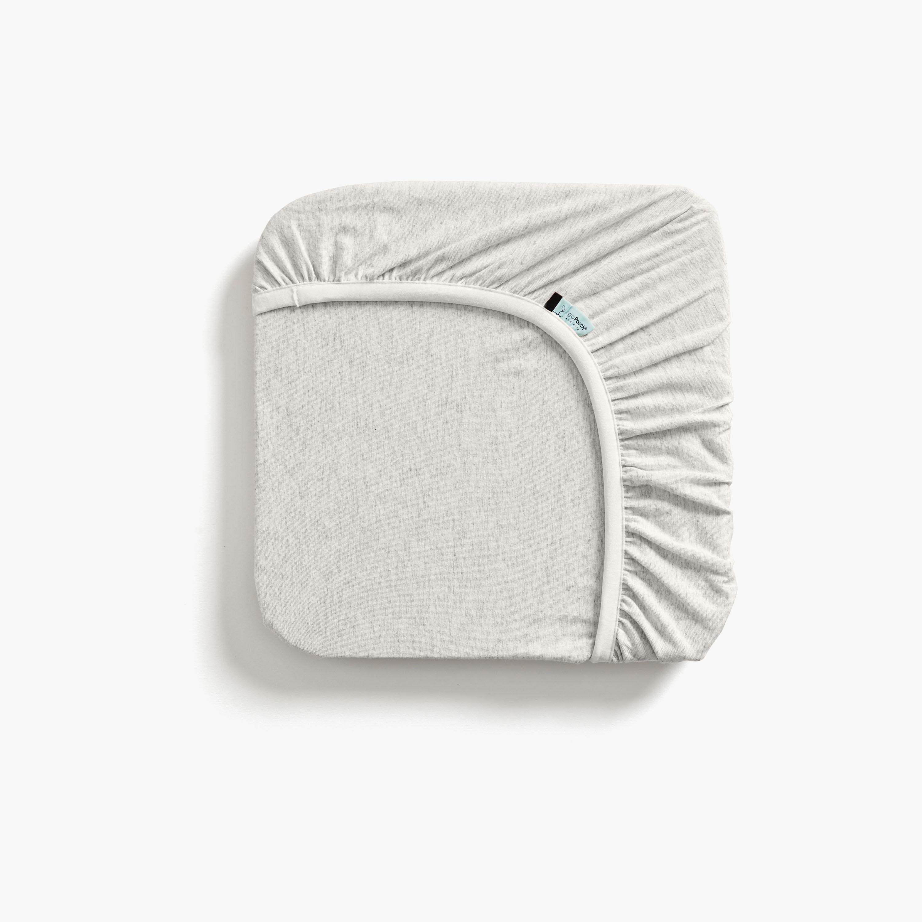 ergoPouch Organic Fitted Sheet 0.2 TOG - Single - Grey Marle-baby-nursery-babybedding-image-2