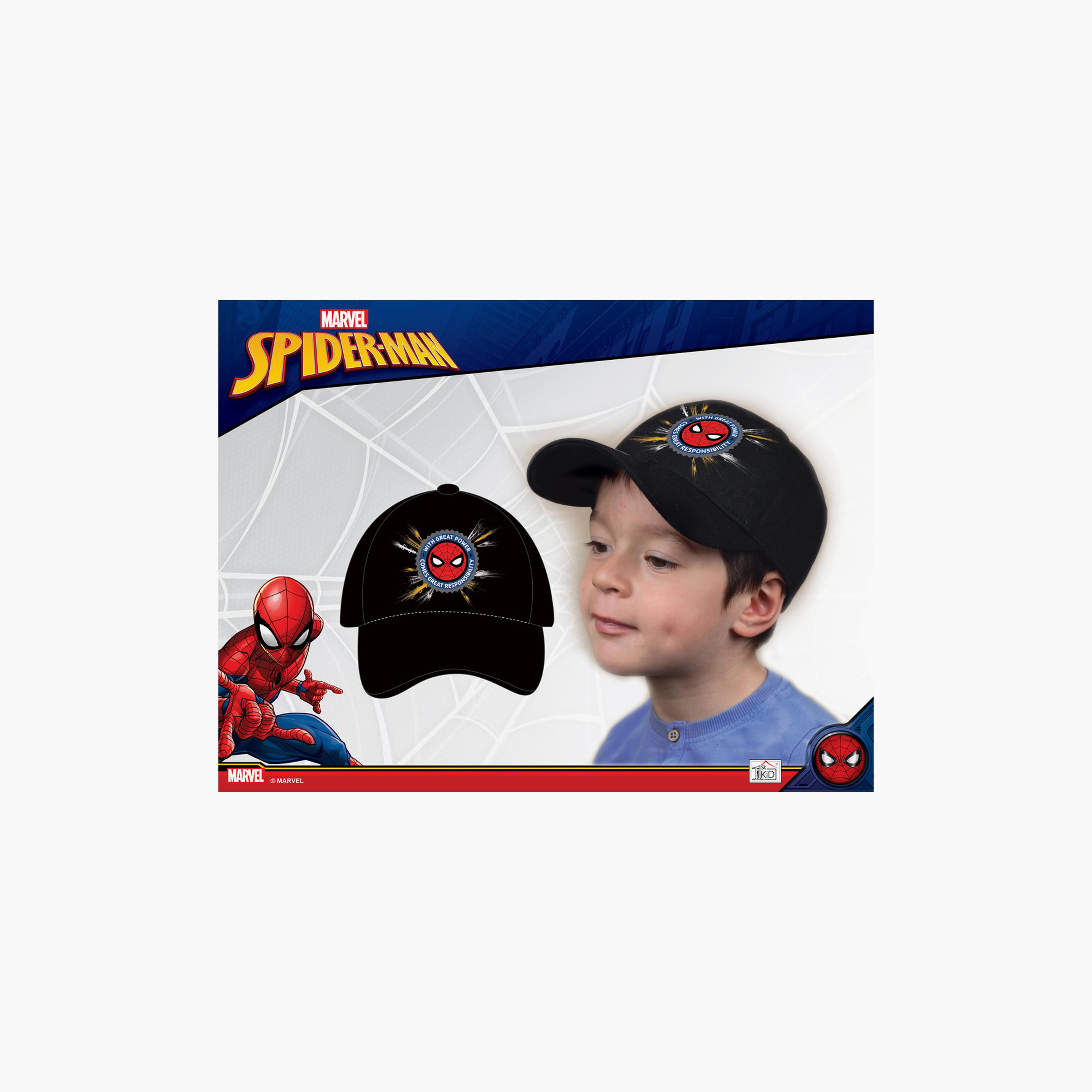 Spiderman Printed Casual Cap-boys-accessories-caps-image-4