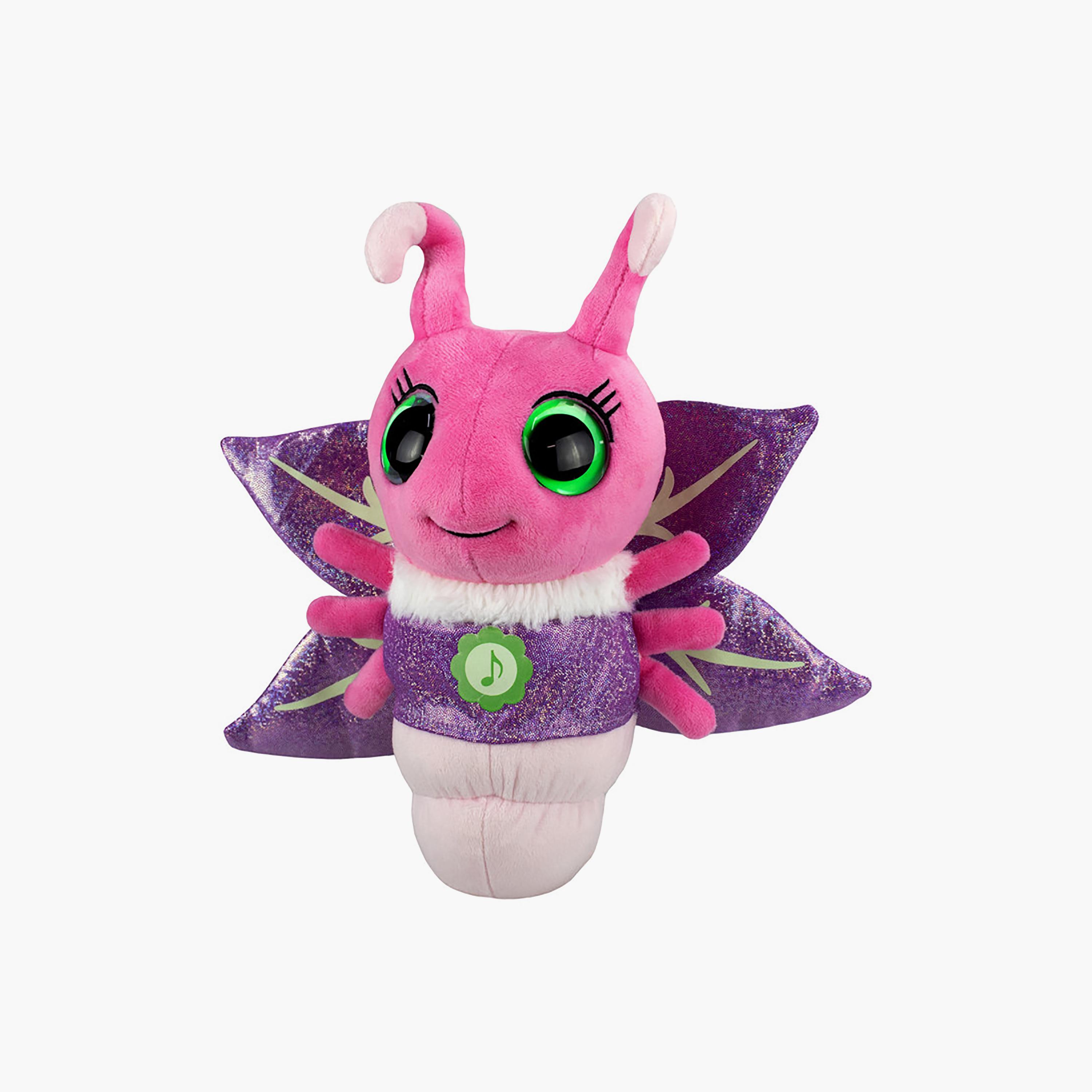 لعبة جلويز فاير فلايز المحشوة المضيئة مع تهويدات - وردي-toys-plushsofttoys-image-1