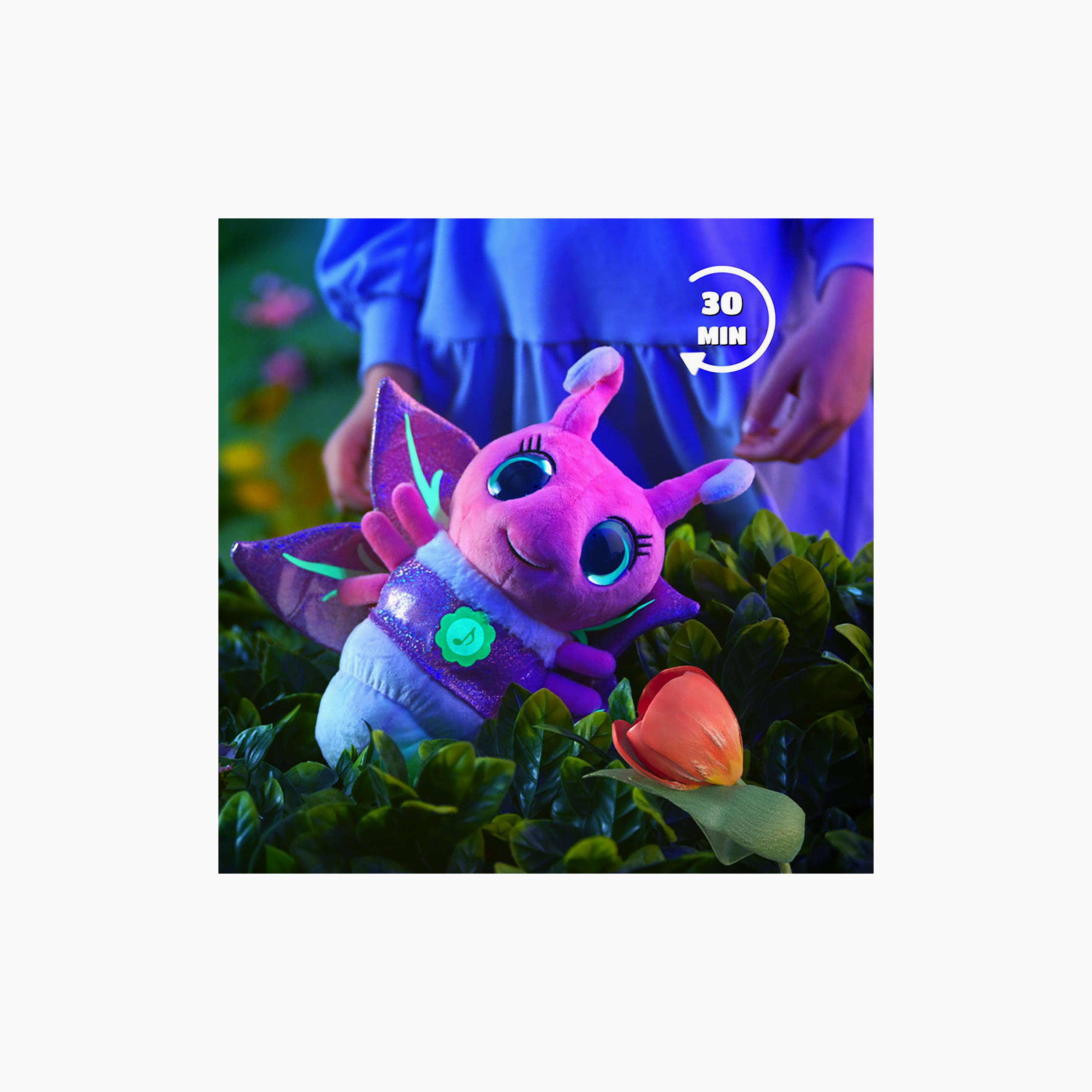 لعبة جلويز فاير فلايز المحشوة المضيئة مع تهويدات - وردي-toys-plushsofttoys-image-5