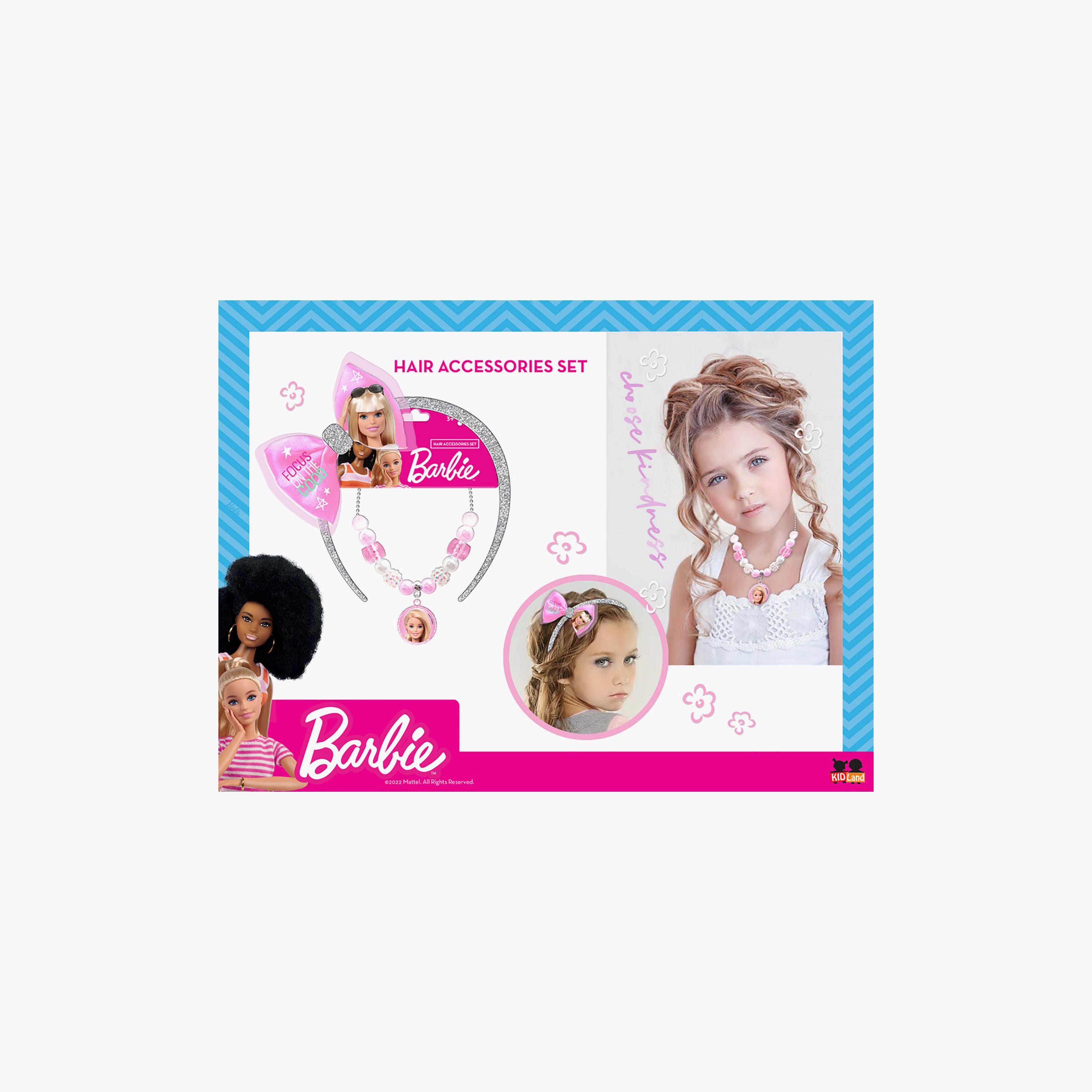 Barbie Hair Band & Necklace Set-baby-girls-accessories-hairaccessories-image-3