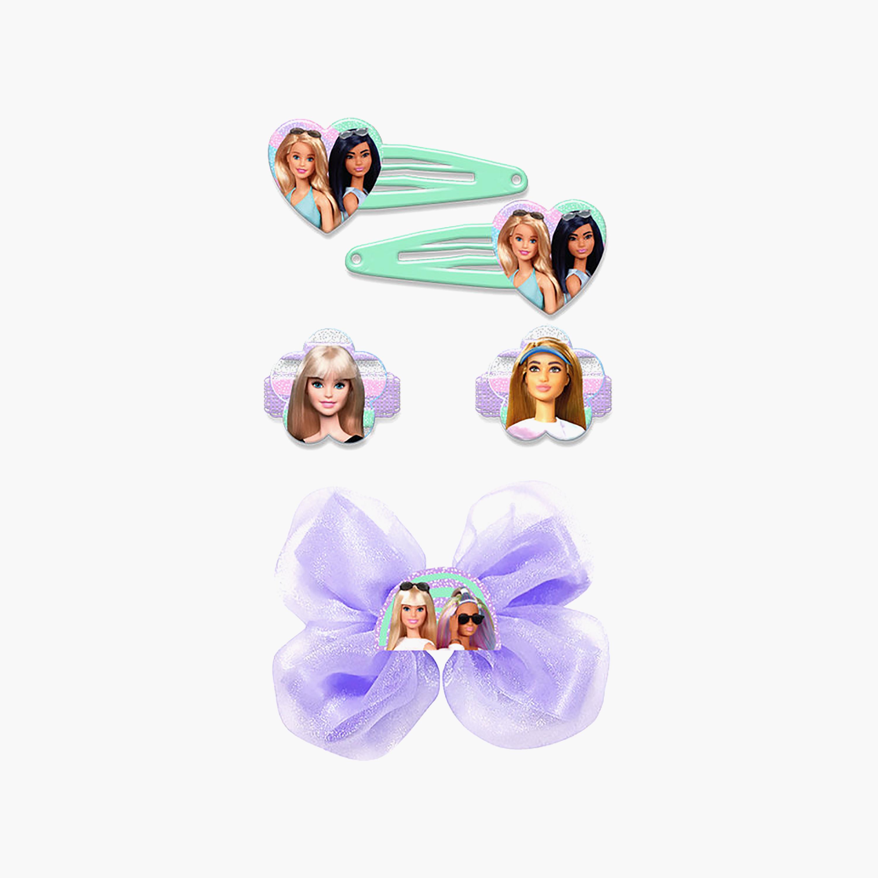 Barbie 5-Piece Bow & Clip Set-baby-girls-accessories-hairaccessories-image-1