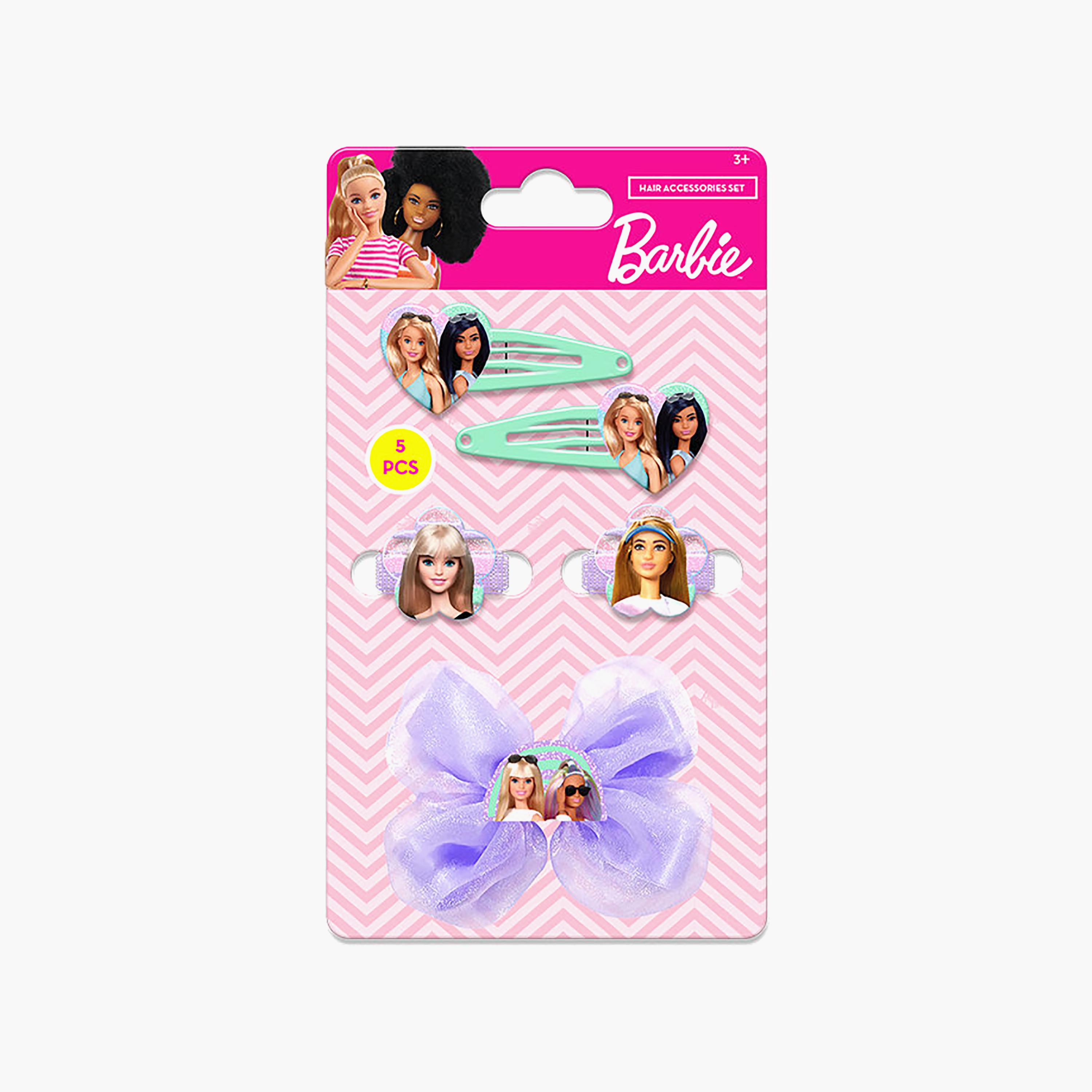 Barbie 5-Piece Bow & Clip Set-baby-girls-accessories-hairaccessories-image-2