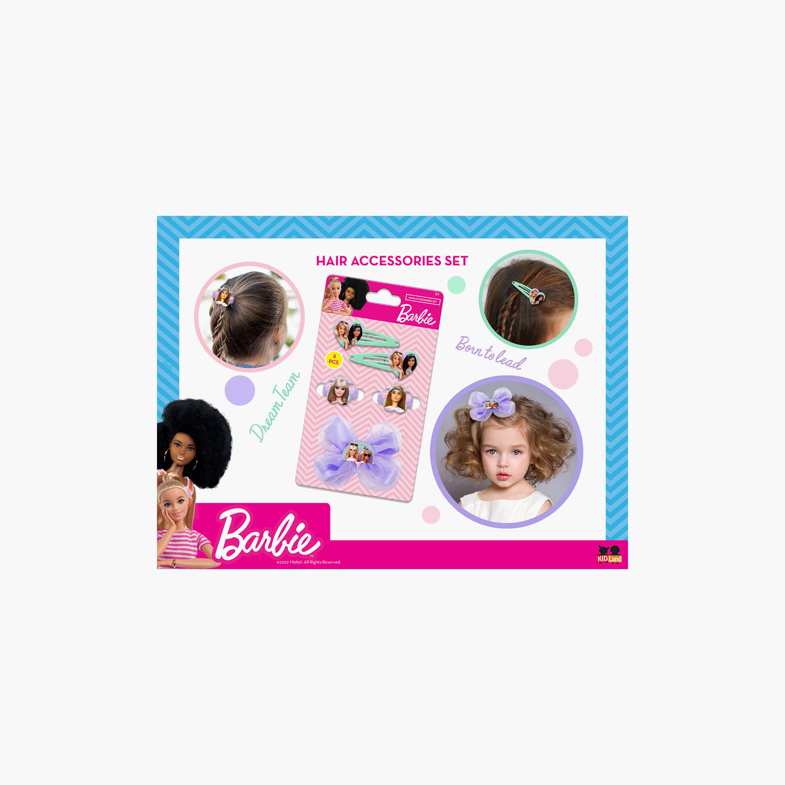 Barbie 5-Piece Bow & Clip Set-baby-girls-accessories-hairaccessories-image-3