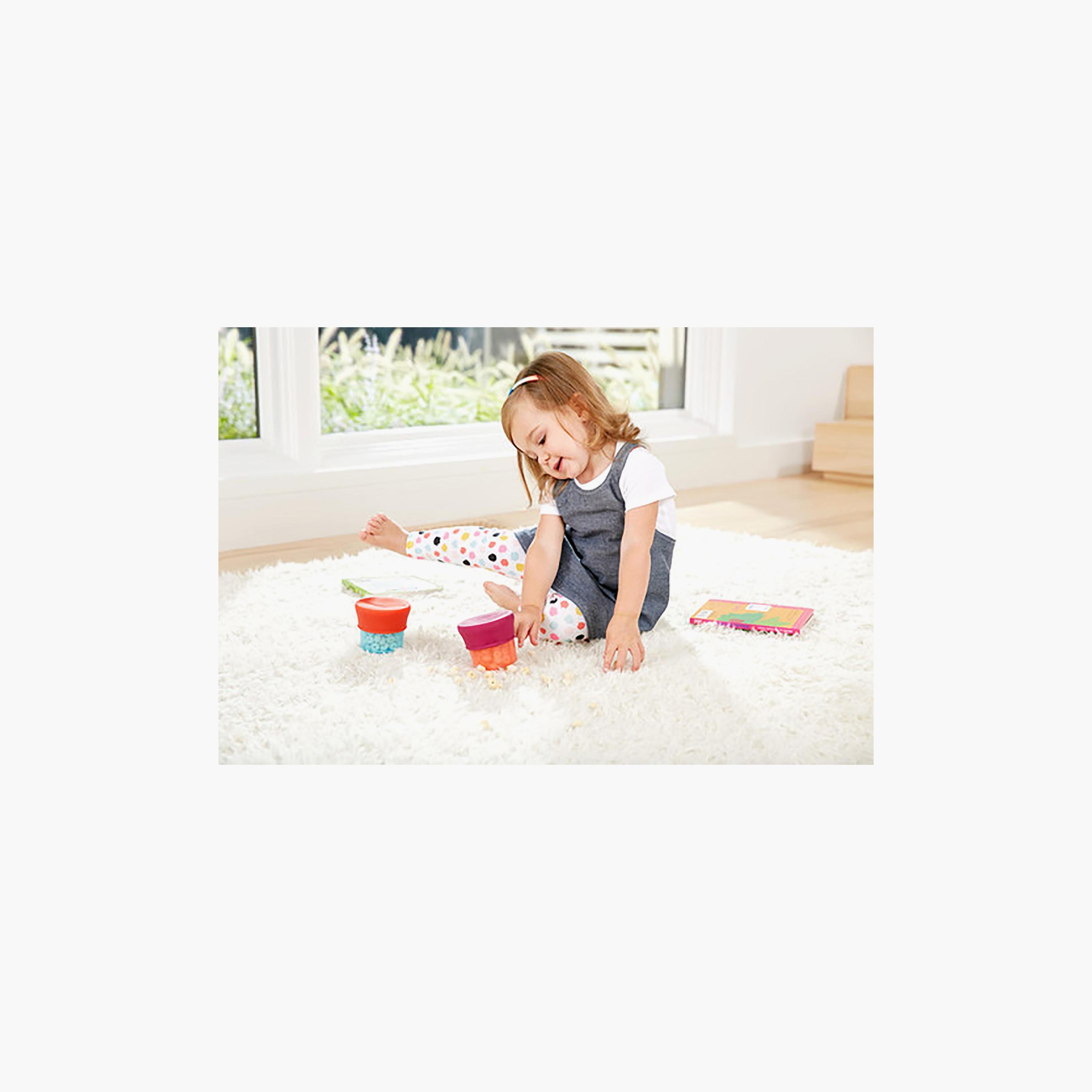 حاوية وجبات خفيفة سناغ مقاومة للانسكاب - وردي من بوون-baby-feeding-mealtimeessentials-image-3
