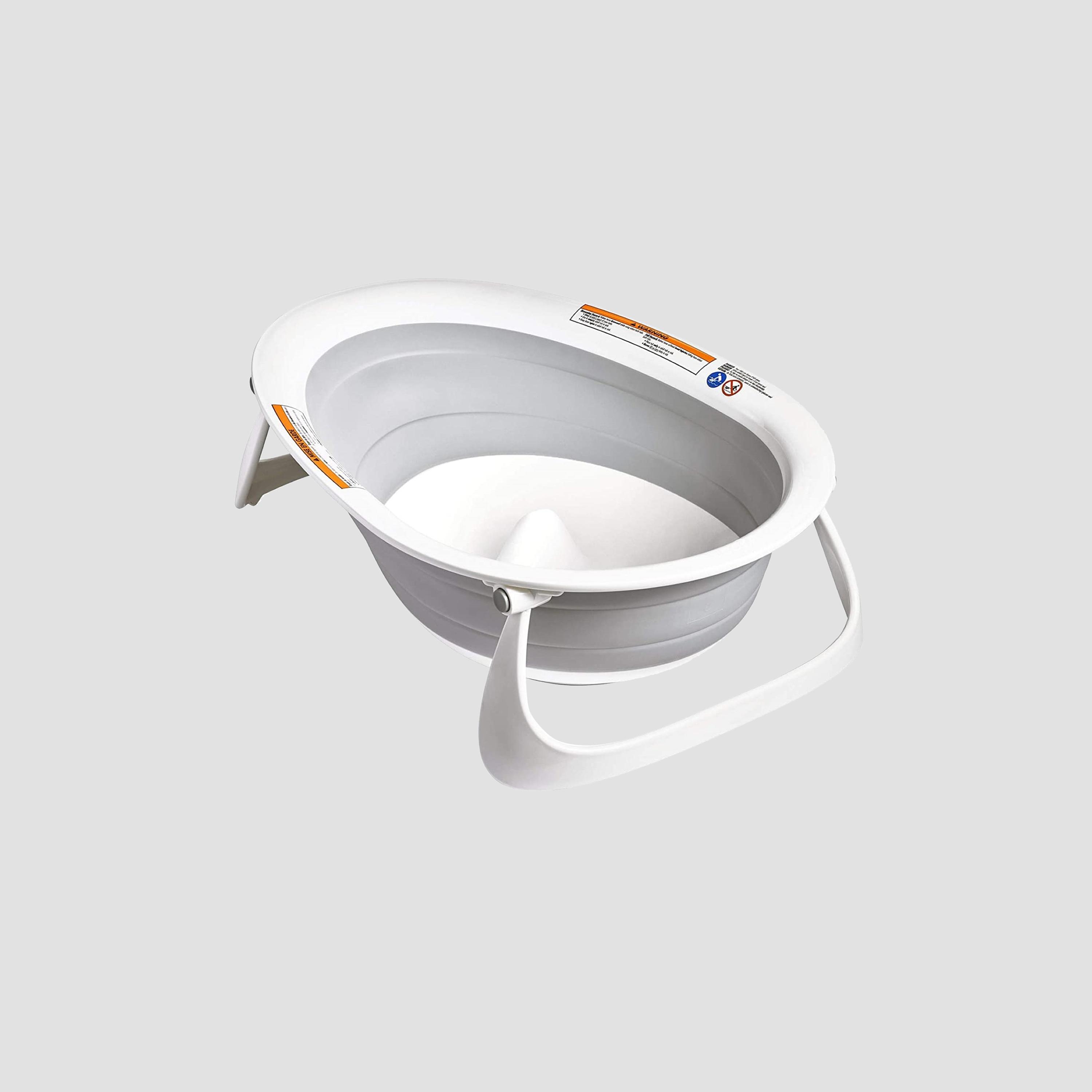 Boon Naked Collapsible Baby Bathtub - Grey-baby-bathandcare-bathtubs-image-1