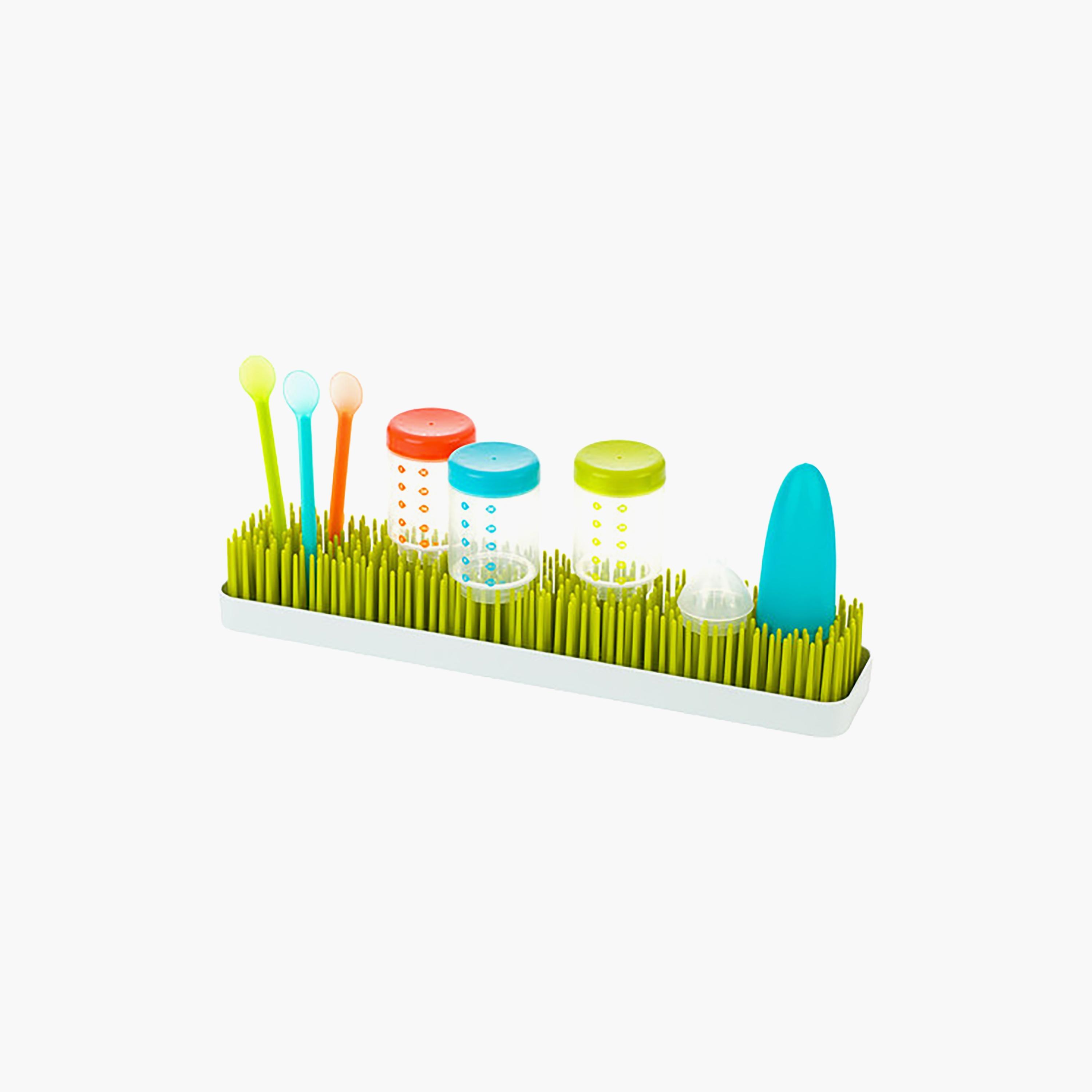 رف تجفيف زجاجات الأطفال باتش لسطح العمل - أخضر/أبيض من بوون-baby-feeding-accessories-image-3