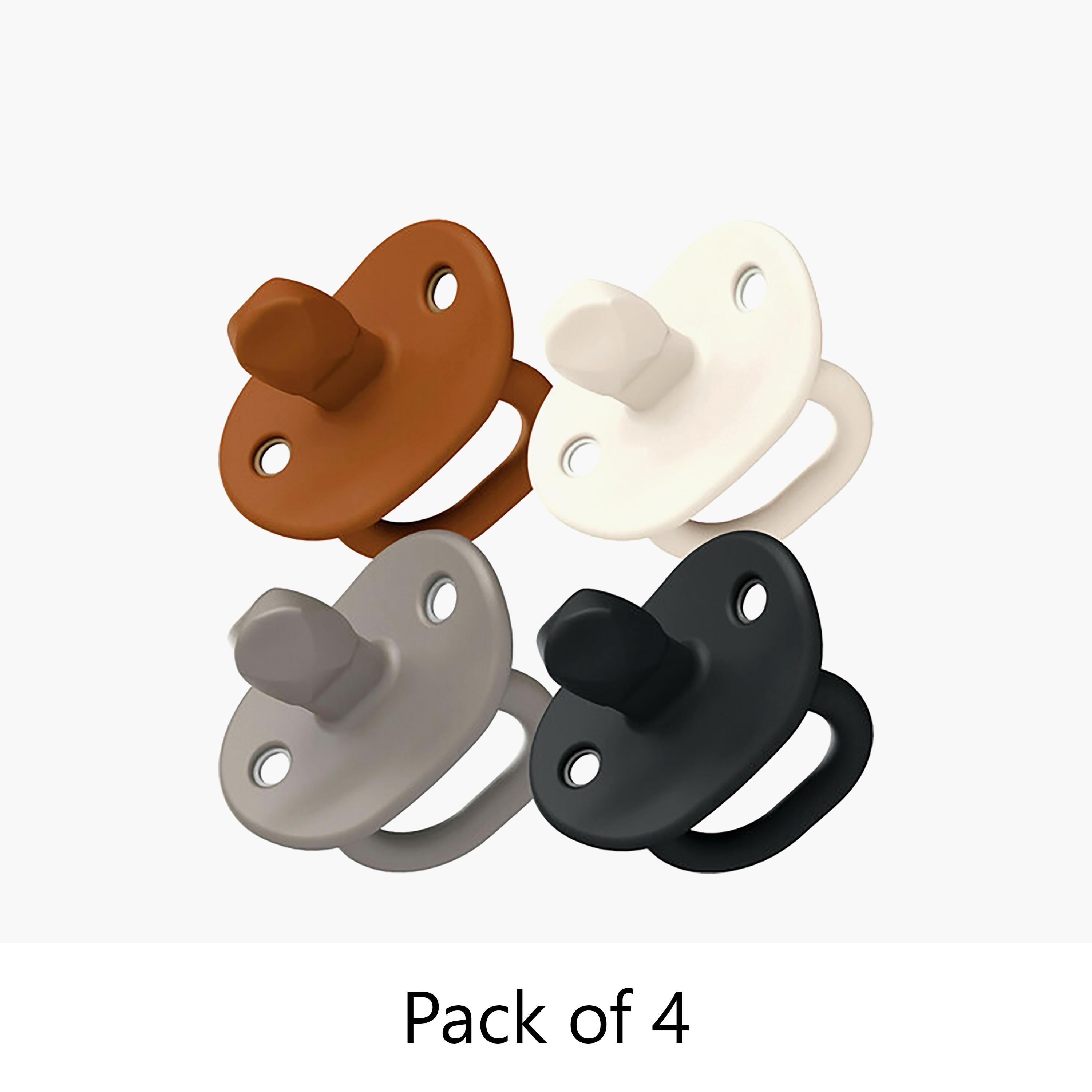 Boon 4-Piece Jewl Silicone Orthodontic Pacifier - Neutral-baby-feeding-pacifiers-image-1