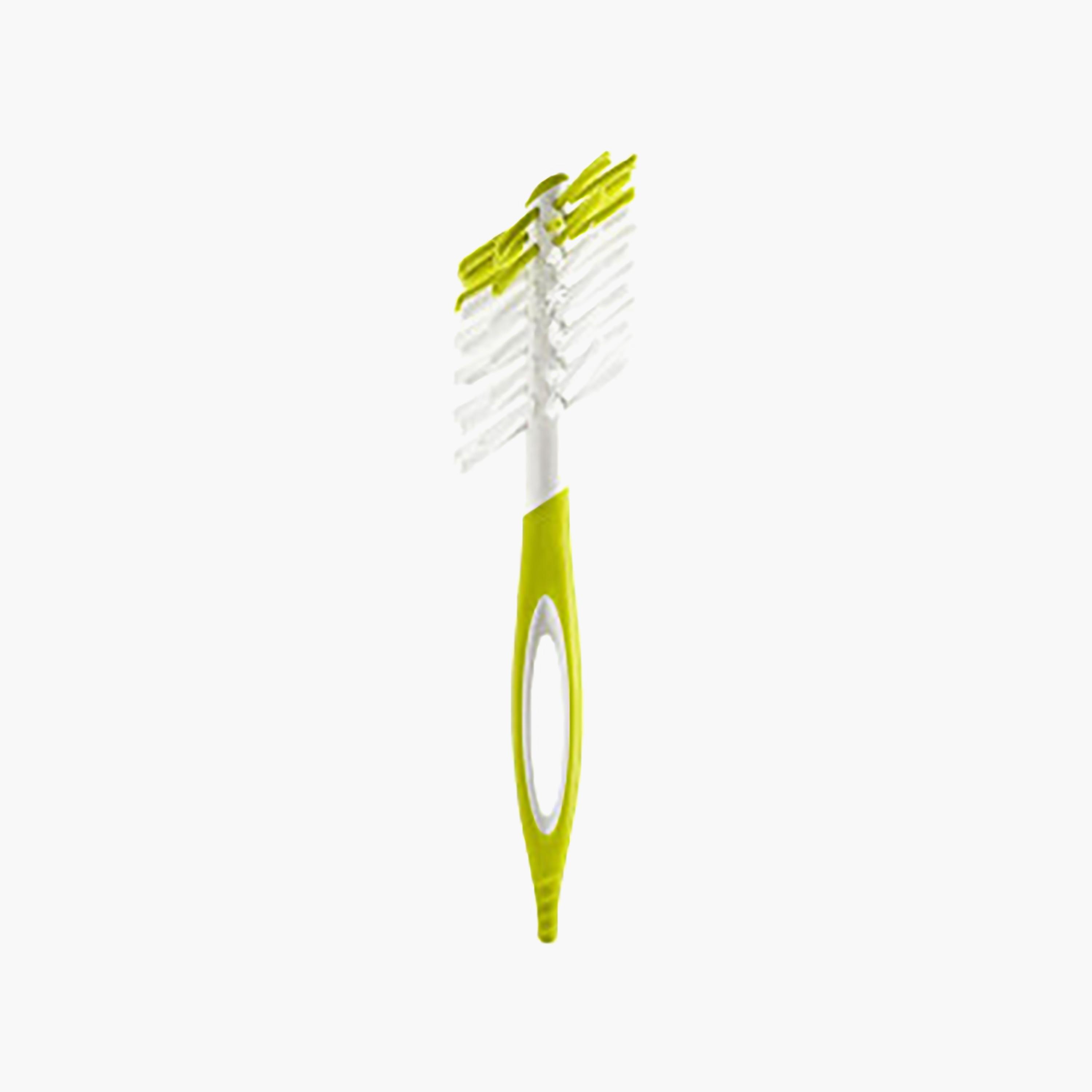 Boon Scrub Bottle Brush - Green/White-baby-feeding-accessories-image-1