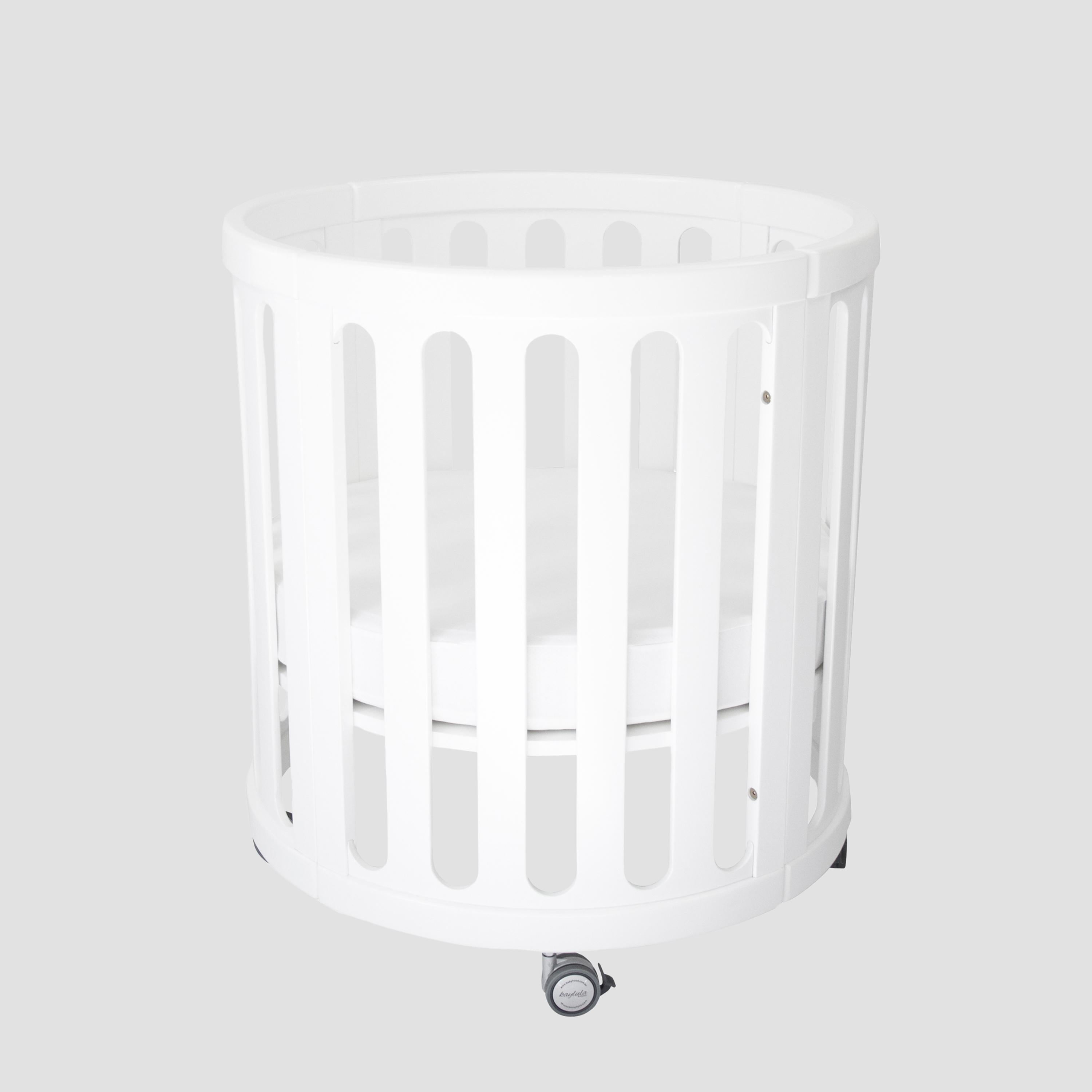 Babyhood Kaylula Sova 5-in-1 Convertible Cot - White-baby-nursery-furniture-cribsandbeds-bassinets-image-1