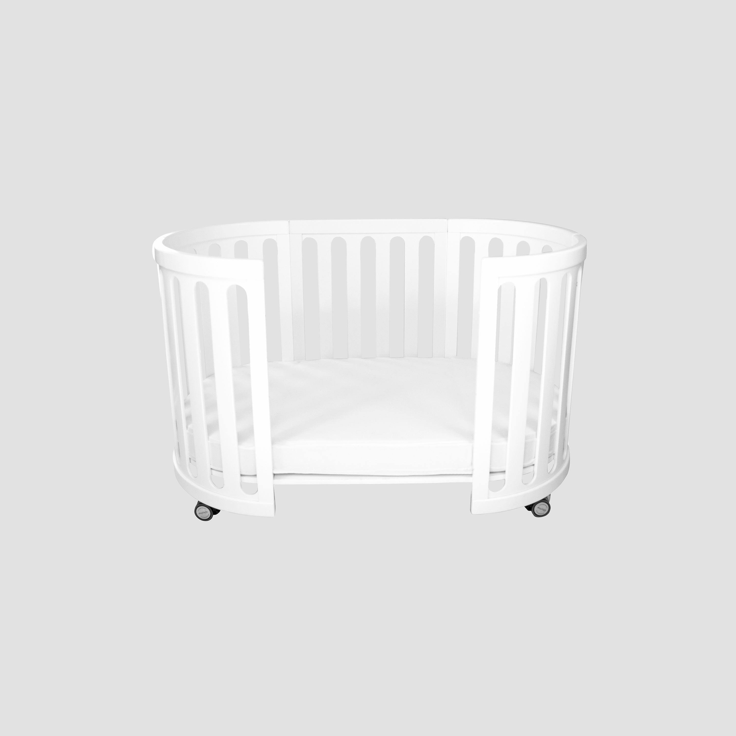 Babyhood Kaylula Sova 5-in-1 Convertible Cot - White-baby-nursery-furniture-cribsandbeds-bassinets-image-5