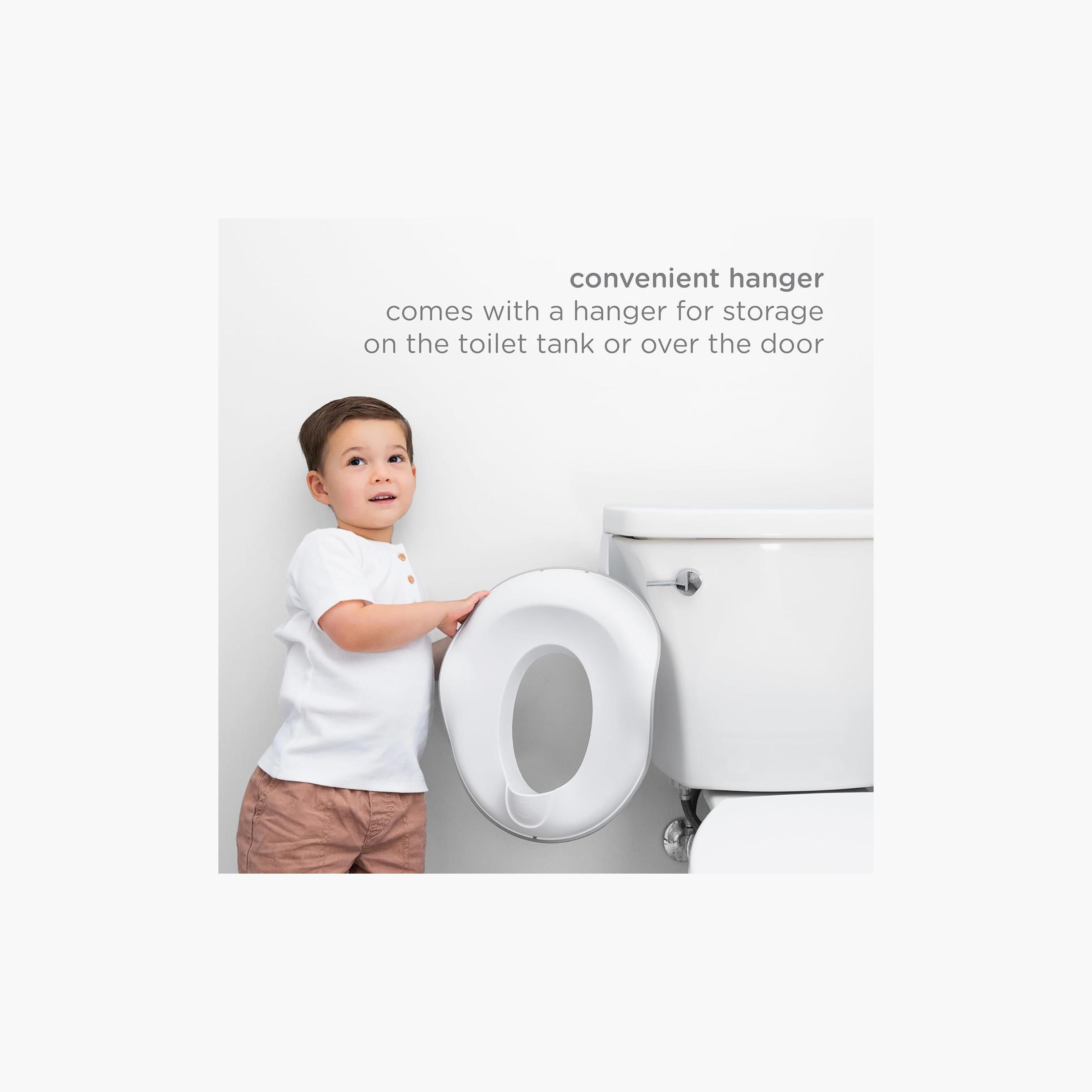 مقعد تدريب على المرحاض مع خطاف - رمادي من أوبي-baby-diapering-pottytraining-image-6