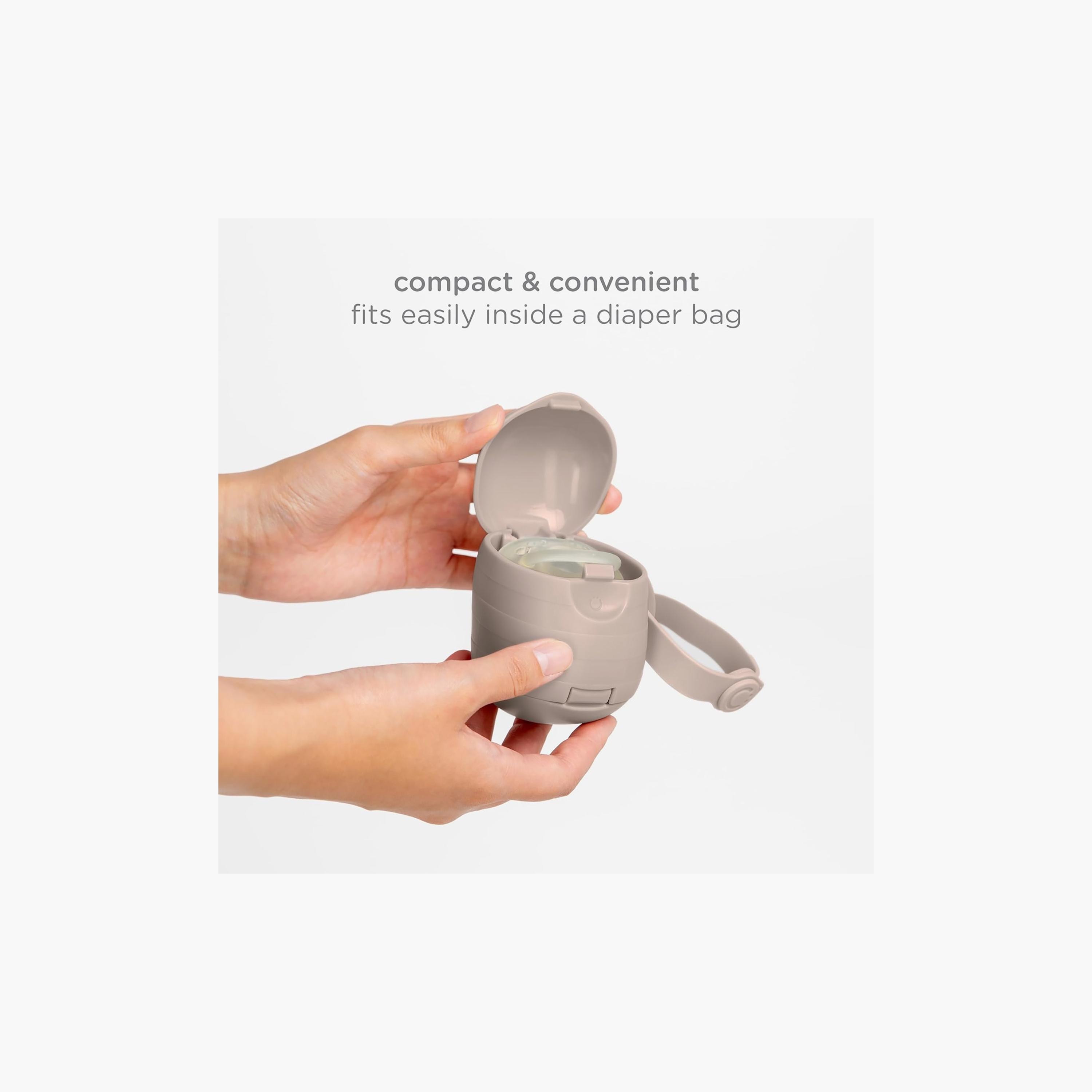 حامل لهاية للتنقل - رمادي داكن من أوبي-baby-feeding-pacifiers-image-11