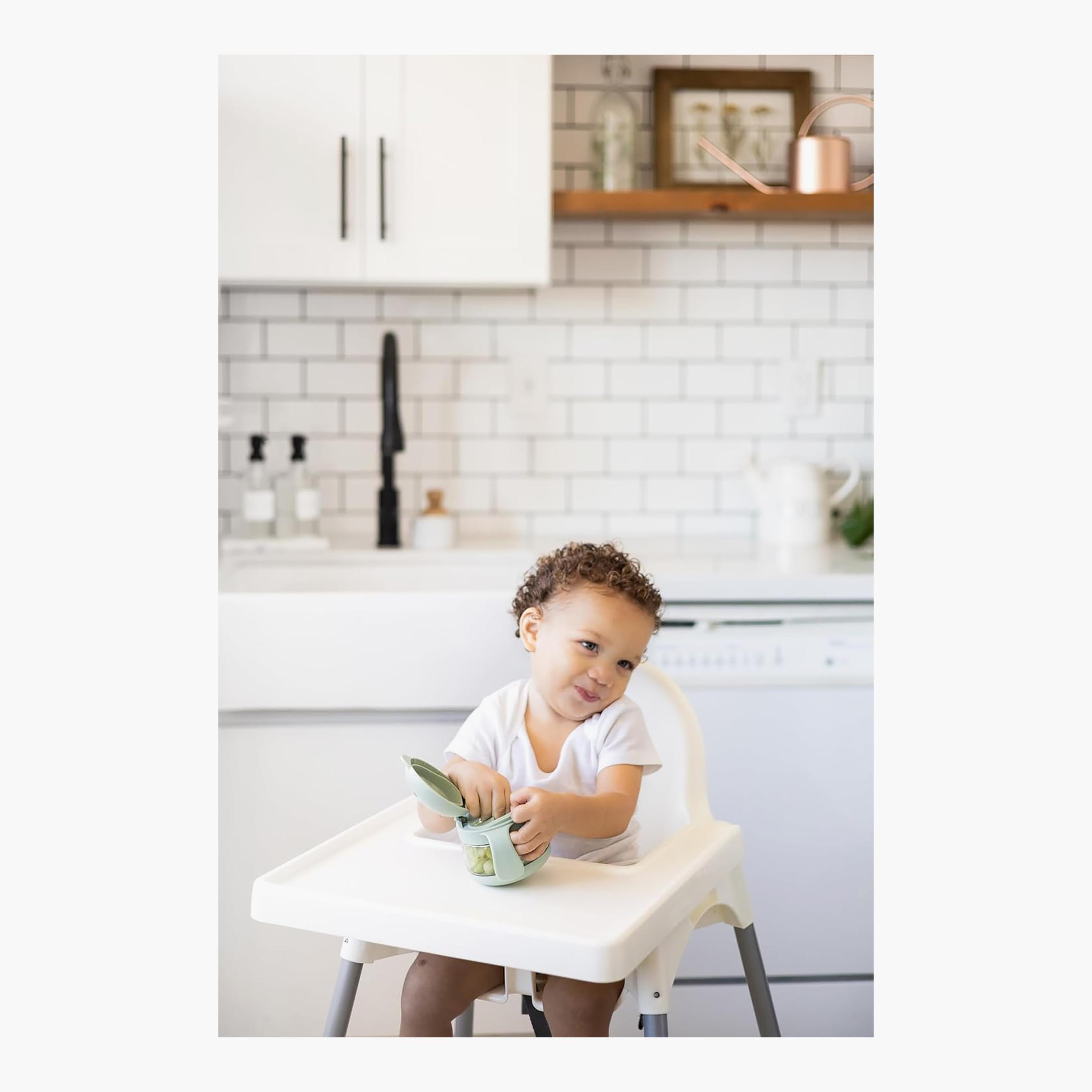 حزمة مزدوجة لحاوية الوجبات الخفيفة تويت - سيج وبينك من أوبي-baby-feeding-mealtimeessentials-image-6