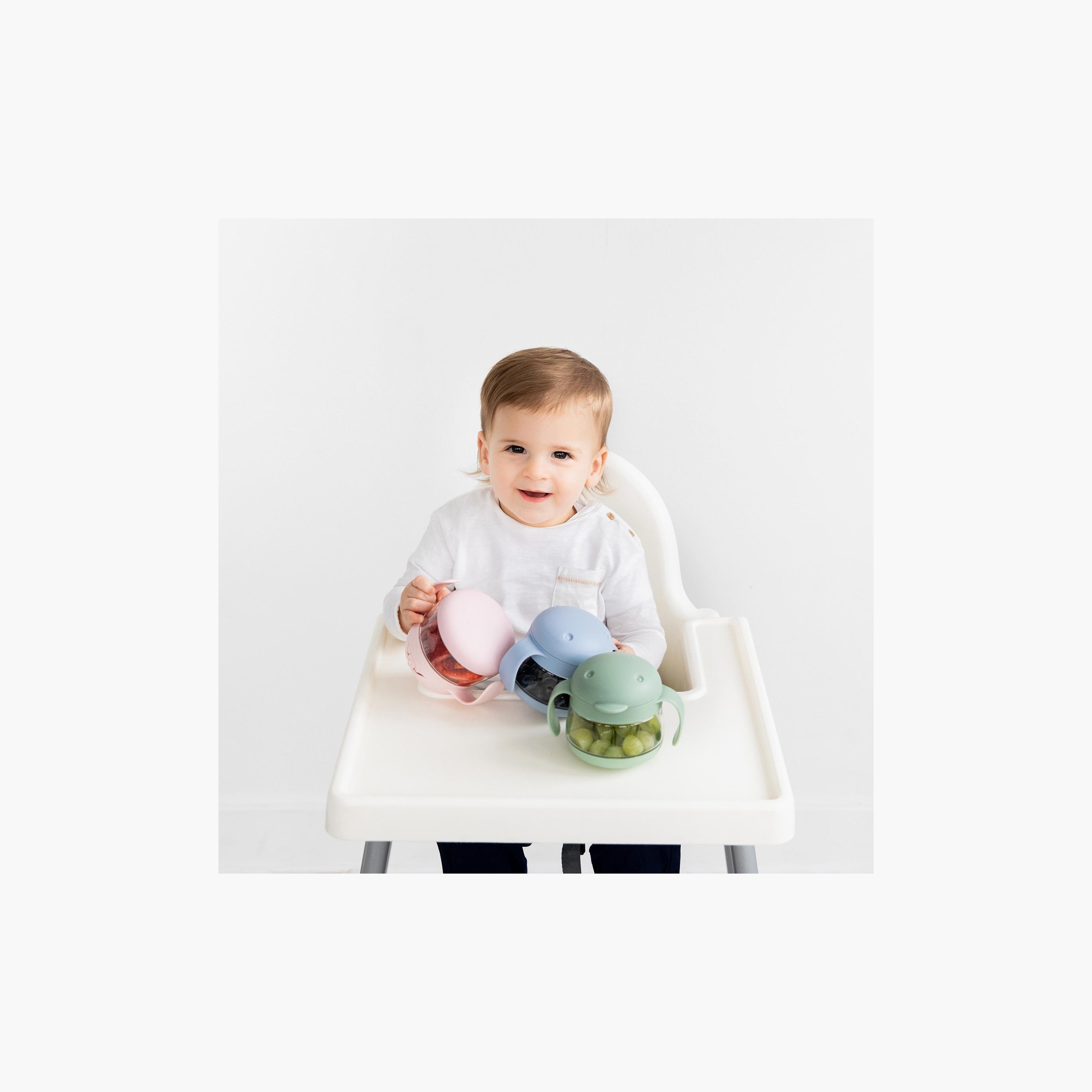 حزمة مزدوجة لحاوية الوجبات الخفيفة تويت - سيج وبينك من أوبي-baby-feeding-mealtimeessentials-image-8