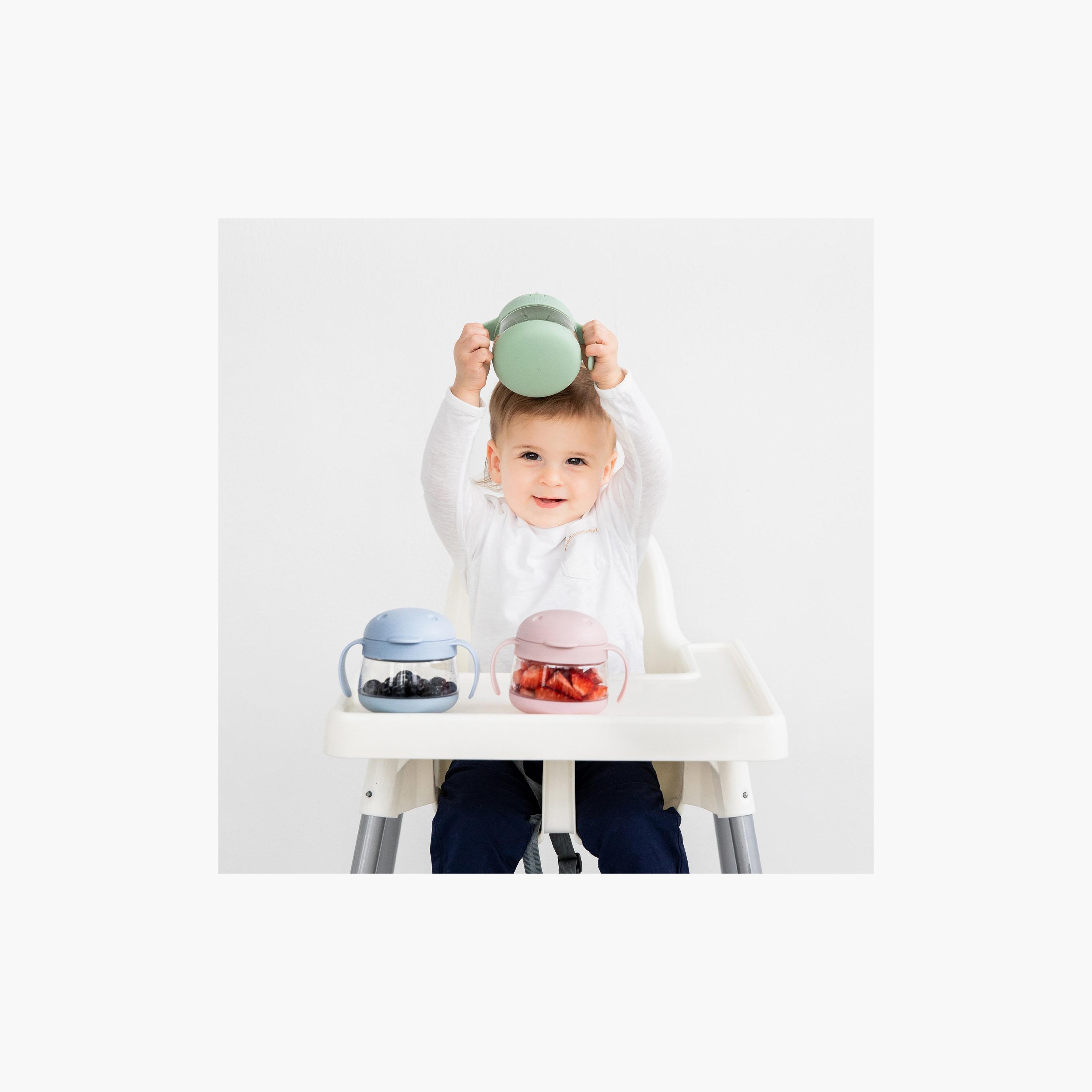 حزمة مزدوجة لحاوية الوجبات الخفيفة تويت - سيج وبينك من أوبي-baby-feeding-mealtimeessentials-image-9