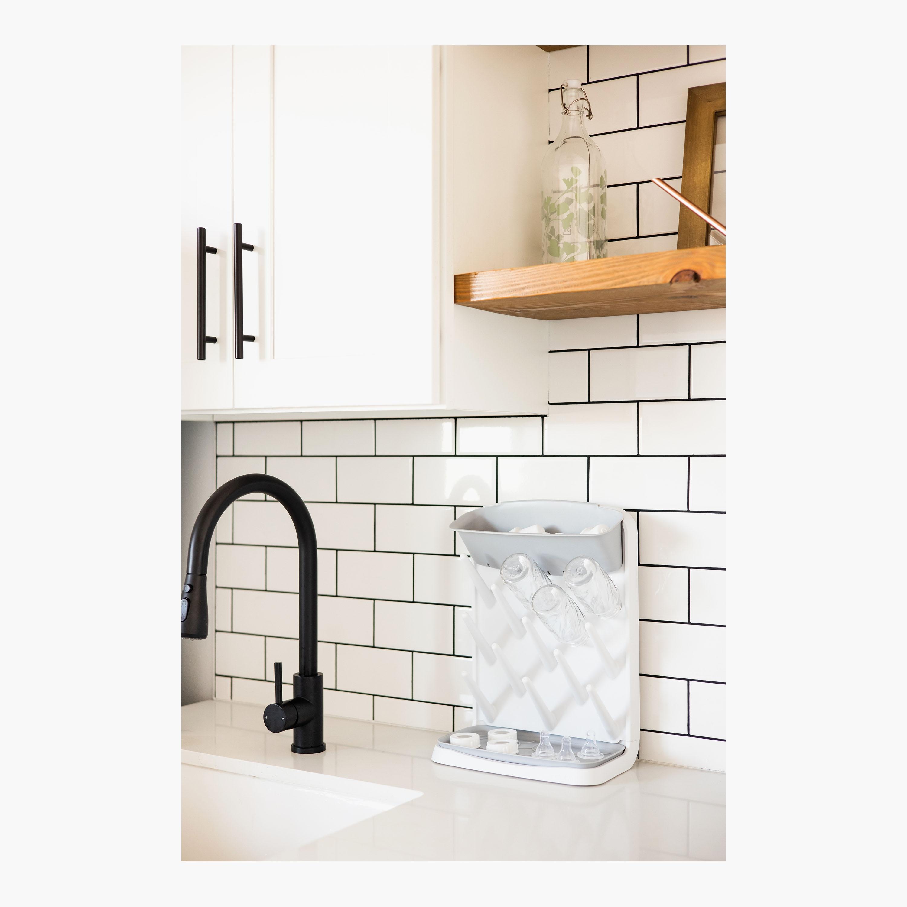 Ubbi Vertical Bottle Drying Rack - Gray-baby-feeding-accessories-image-2