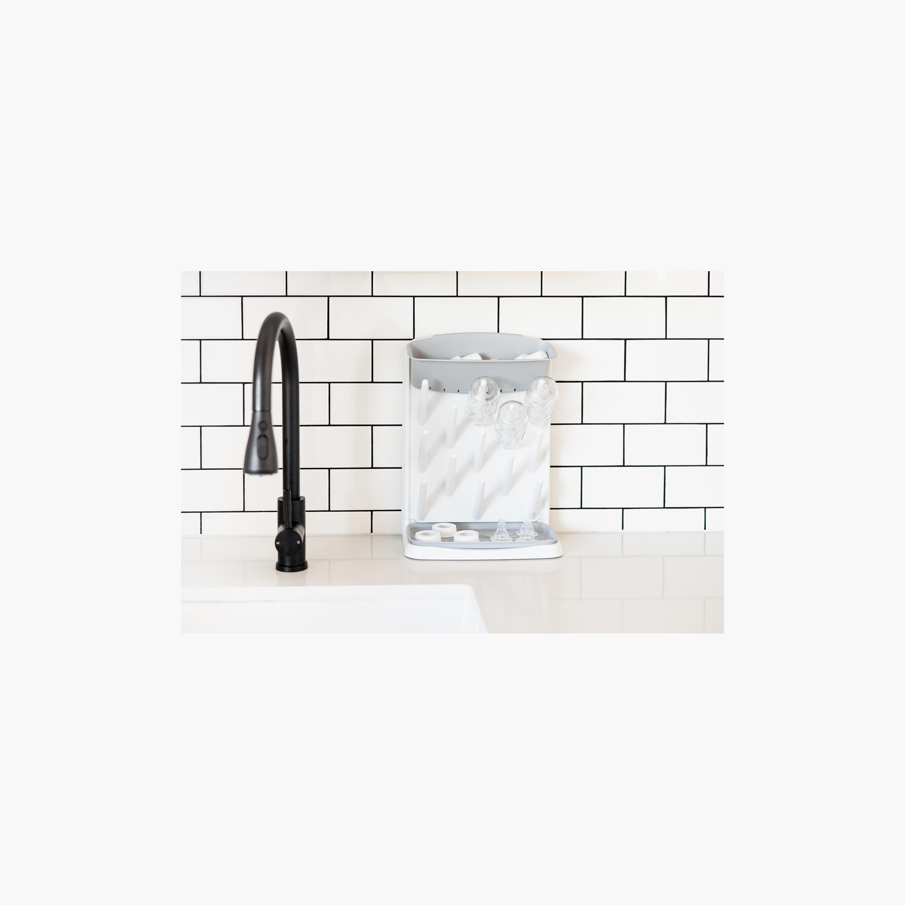 Ubbi Vertical Bottle Drying Rack - Gray-baby-feeding-accessories-image-3