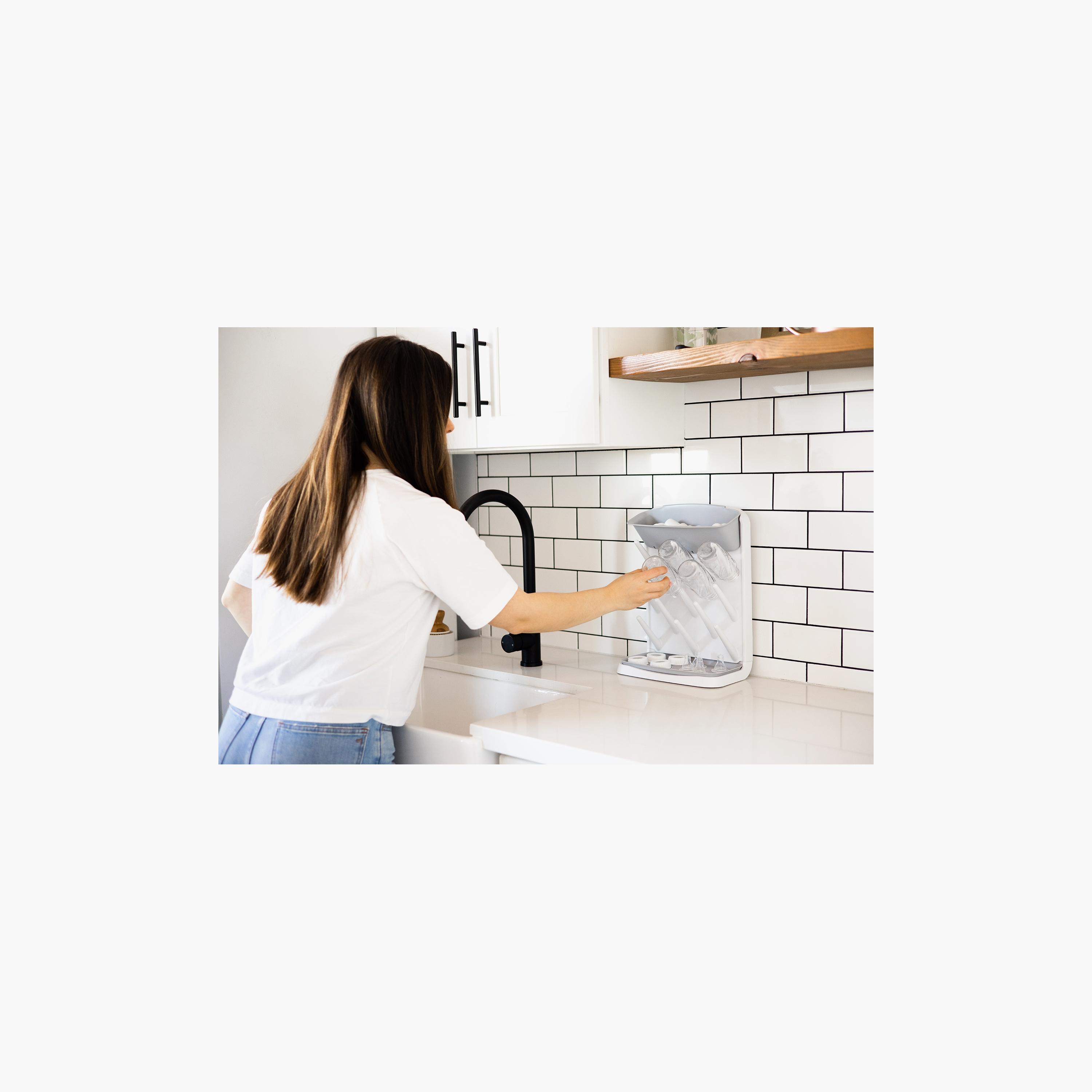 Ubbi Vertical Bottle Drying Rack - Gray-baby-feeding-accessories-image-7