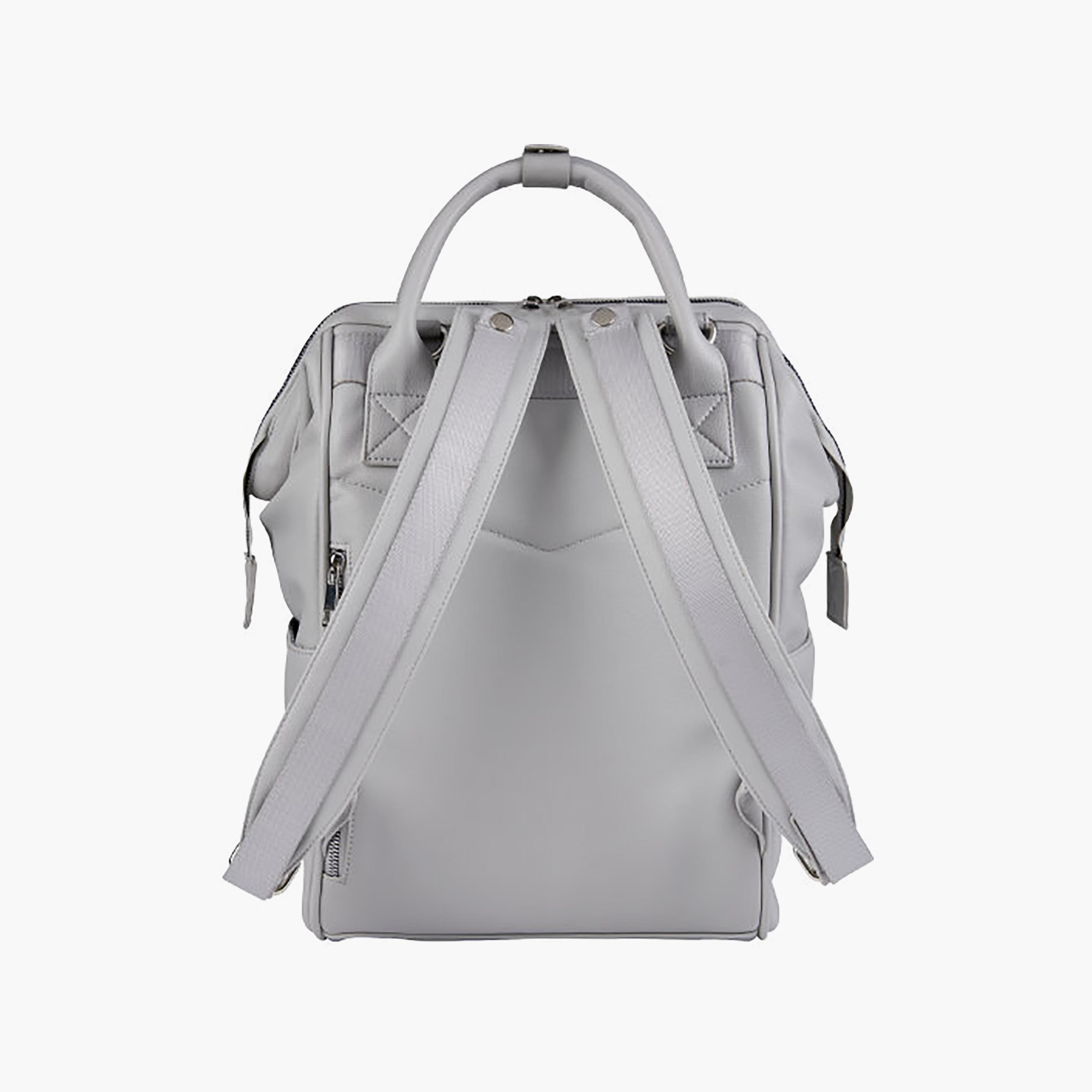 BabaBing Mani Leatherette Diaper Changing Backpack - Dove Grey-baby-diapering-diaperbags-image-3