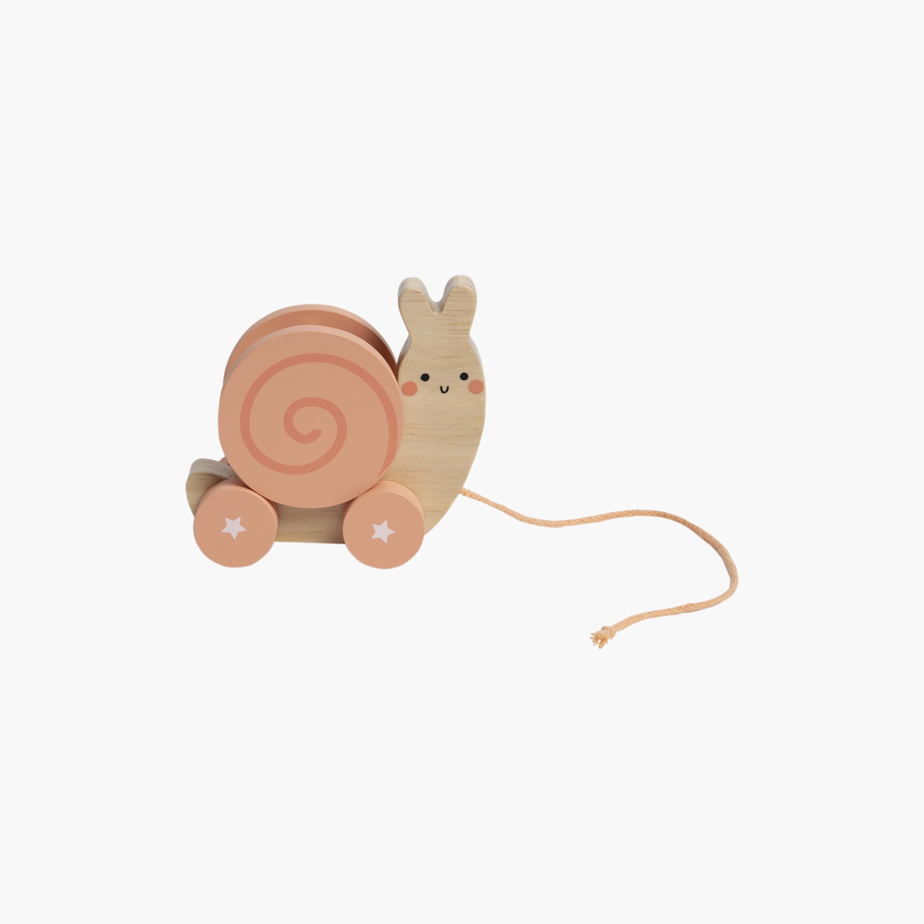 Pearhead Snail Wooden Pull Toy-toys-babyandtoddlertoys-pushandpulltoys-image-2