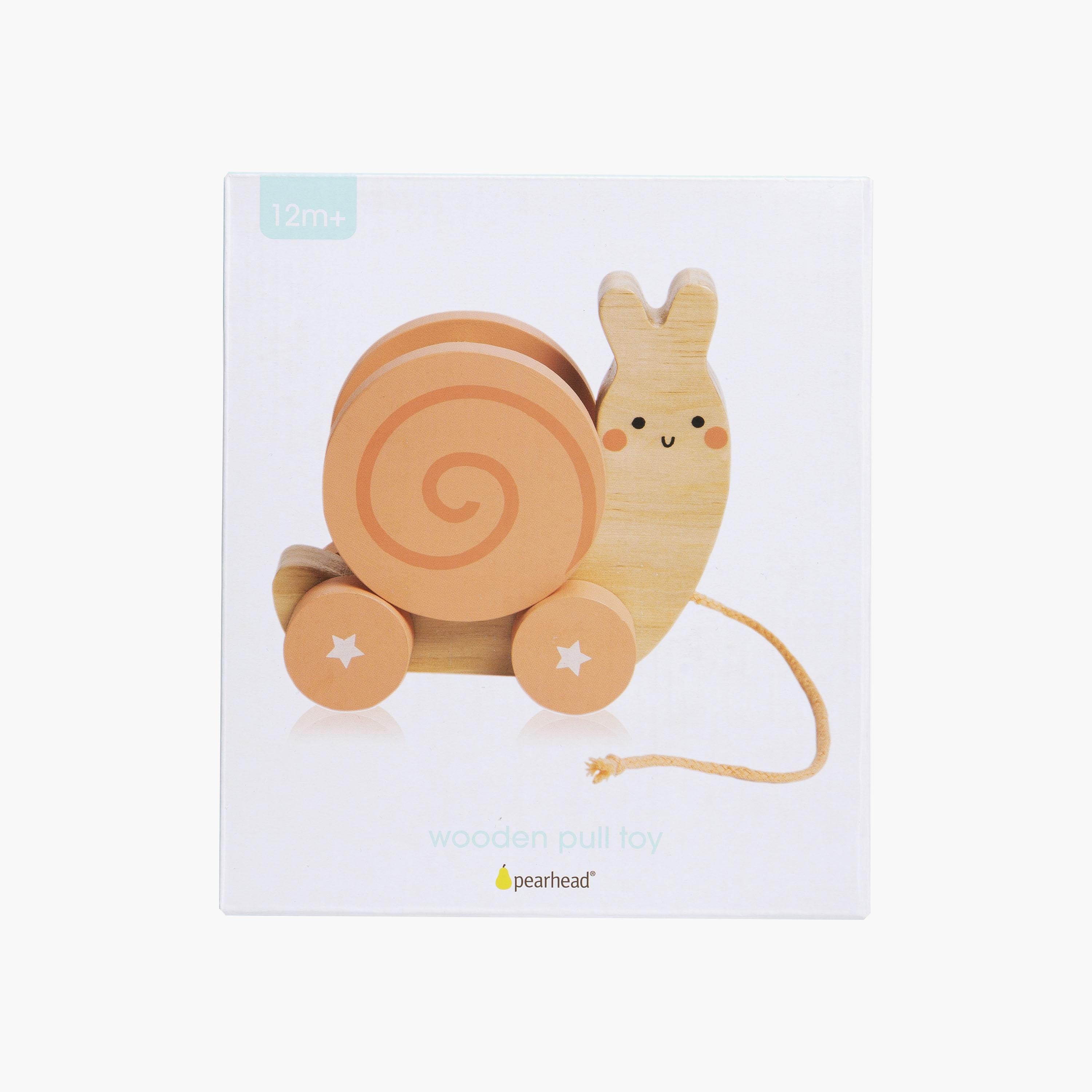 Pearhead Snail Wooden Pull Toy-toys-babyandtoddlertoys-pushandpulltoys-image-3