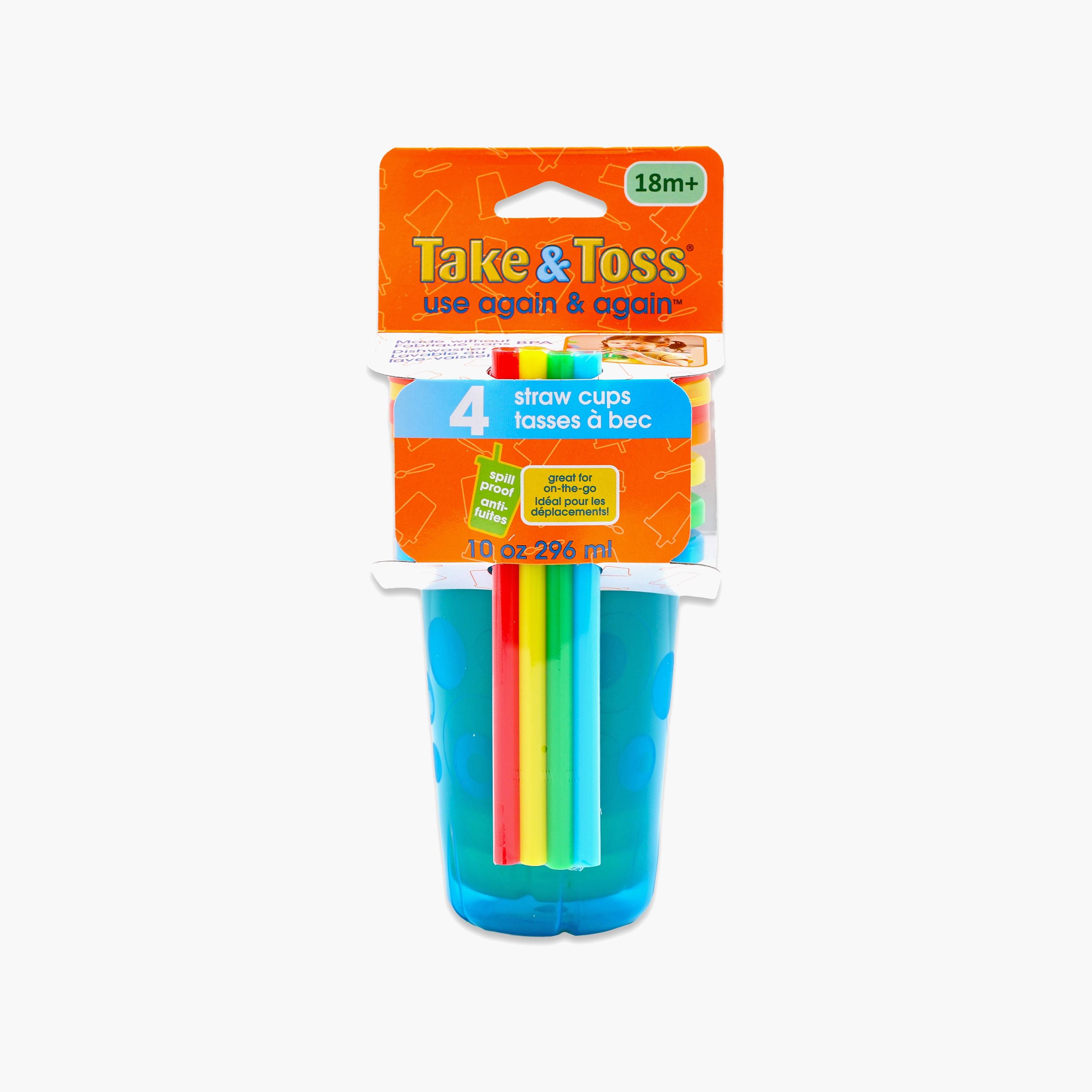The First Years Take & Toss Straw Cups - Pack of 4 x 296 ml-baby-feeding-mealtimeessentials-image-3