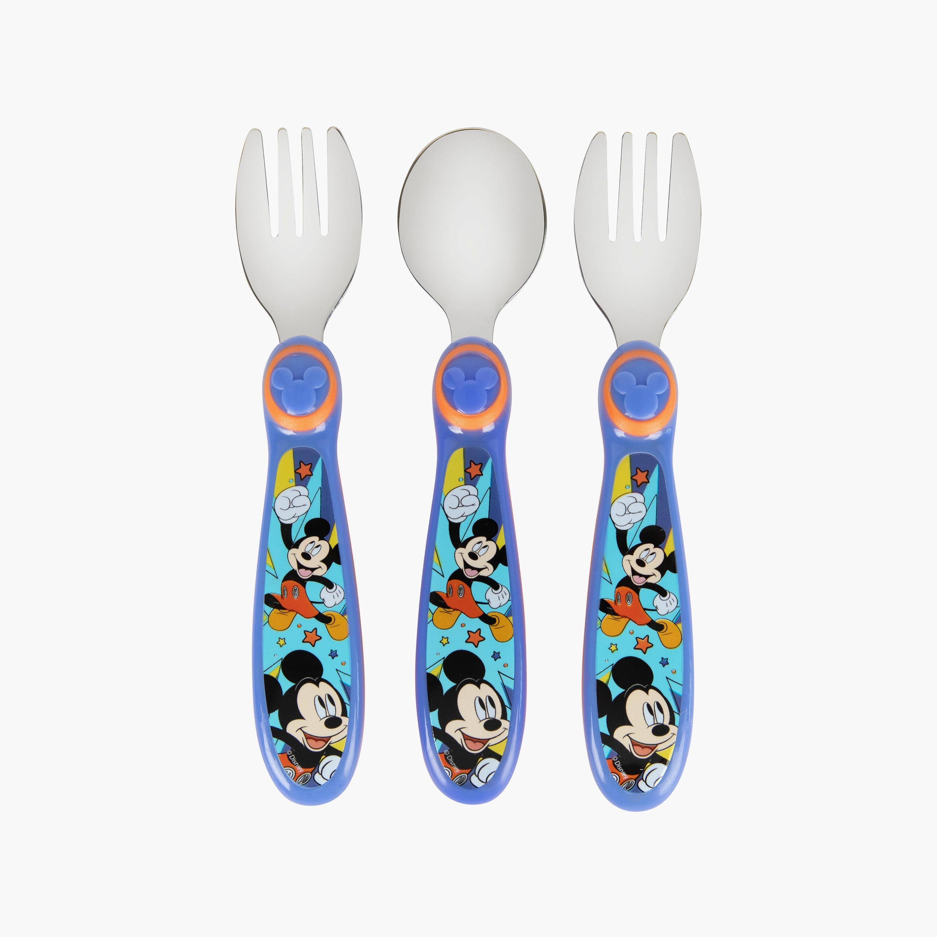 طقم أدوات مائدة ميكي منحوتة مكون من 3 قطع من ذا فيرست ييرز-baby-feeding-mealtimeessentials-image-1