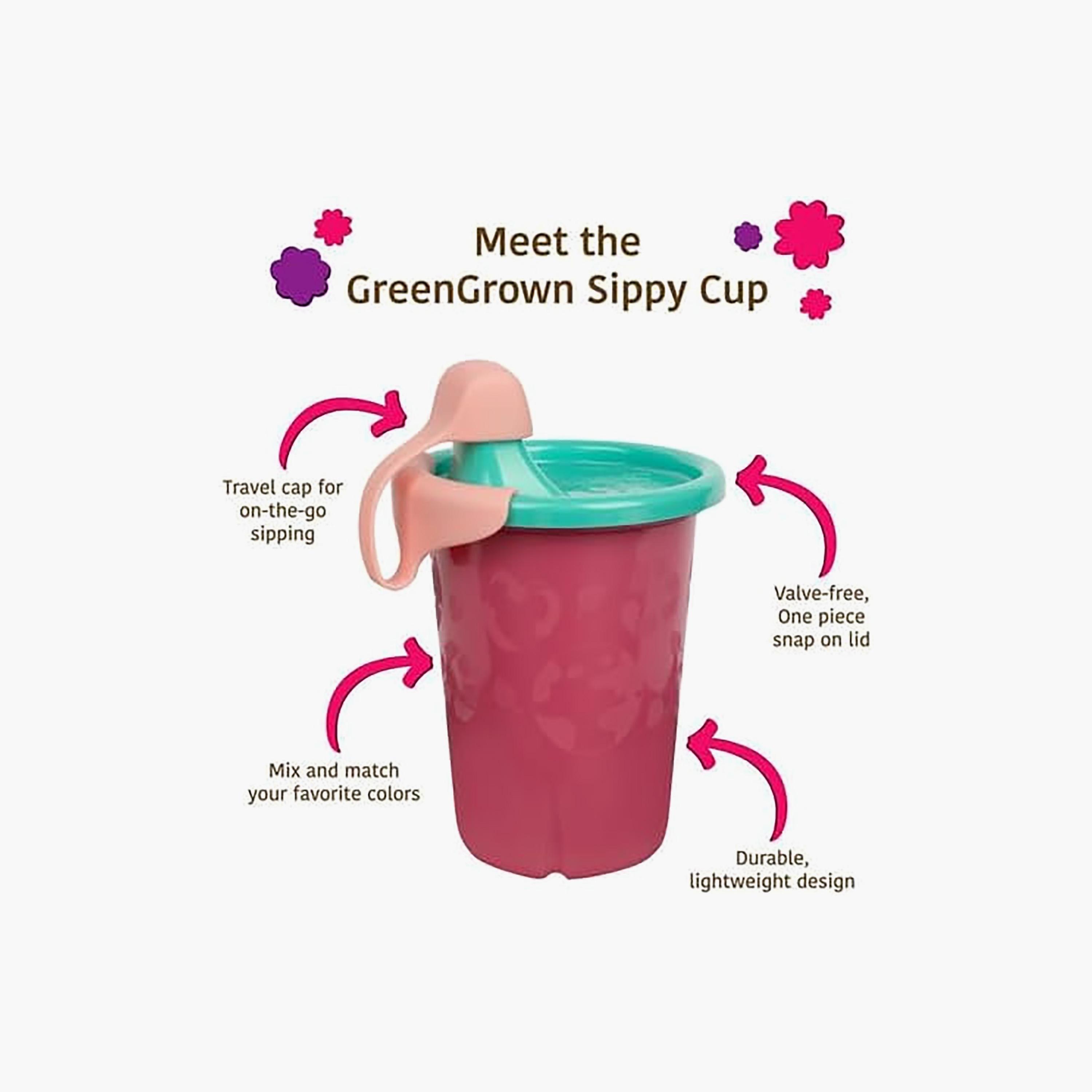 Greengrown 3-Piece Reusable Spill-Proof Sippy Cups - 296 ml-baby-feeding-mealtimeessentials-image-4